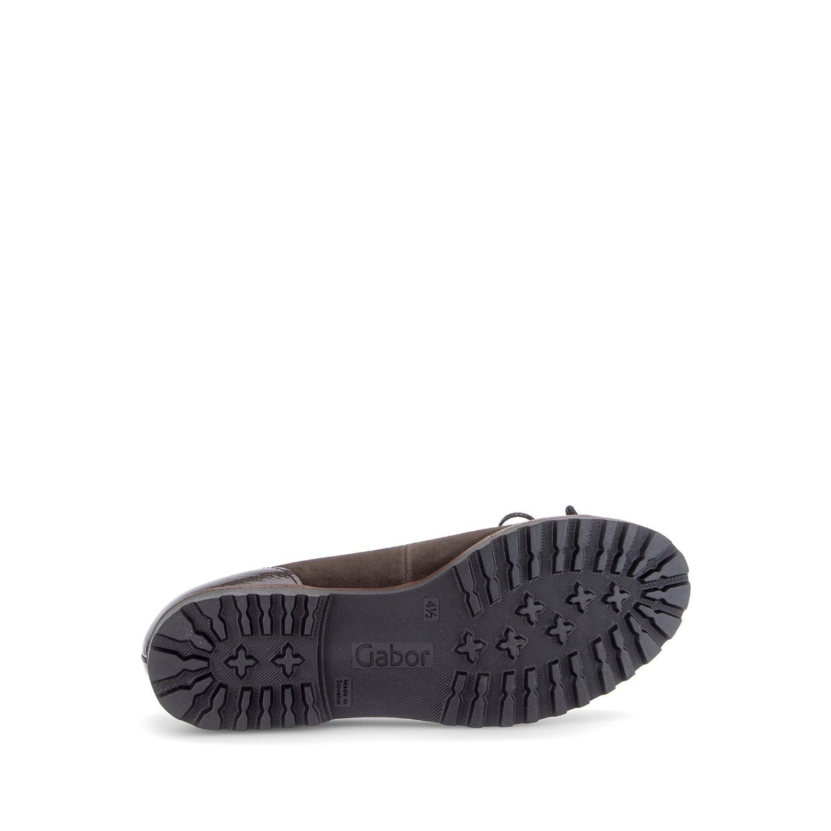 Ballerines en cuir à talon décroché marron, GABOR