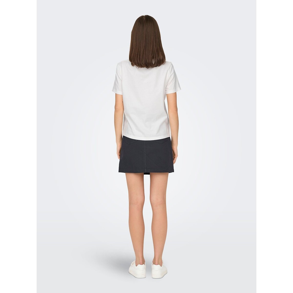 T-shirt a maniche corte, girocollo bianco, JDY