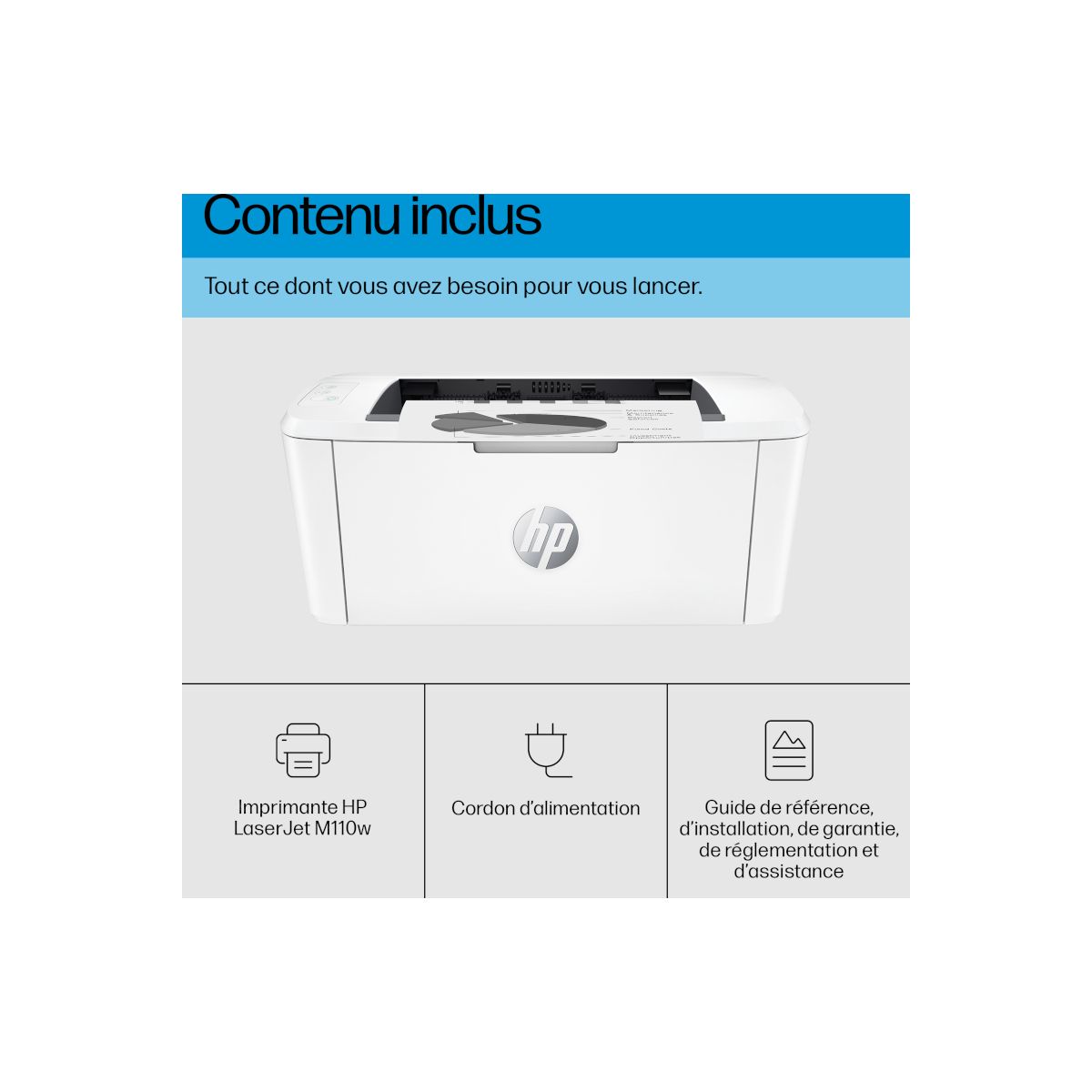 Imprimante laser LaserJet M110w couleur unique, HP