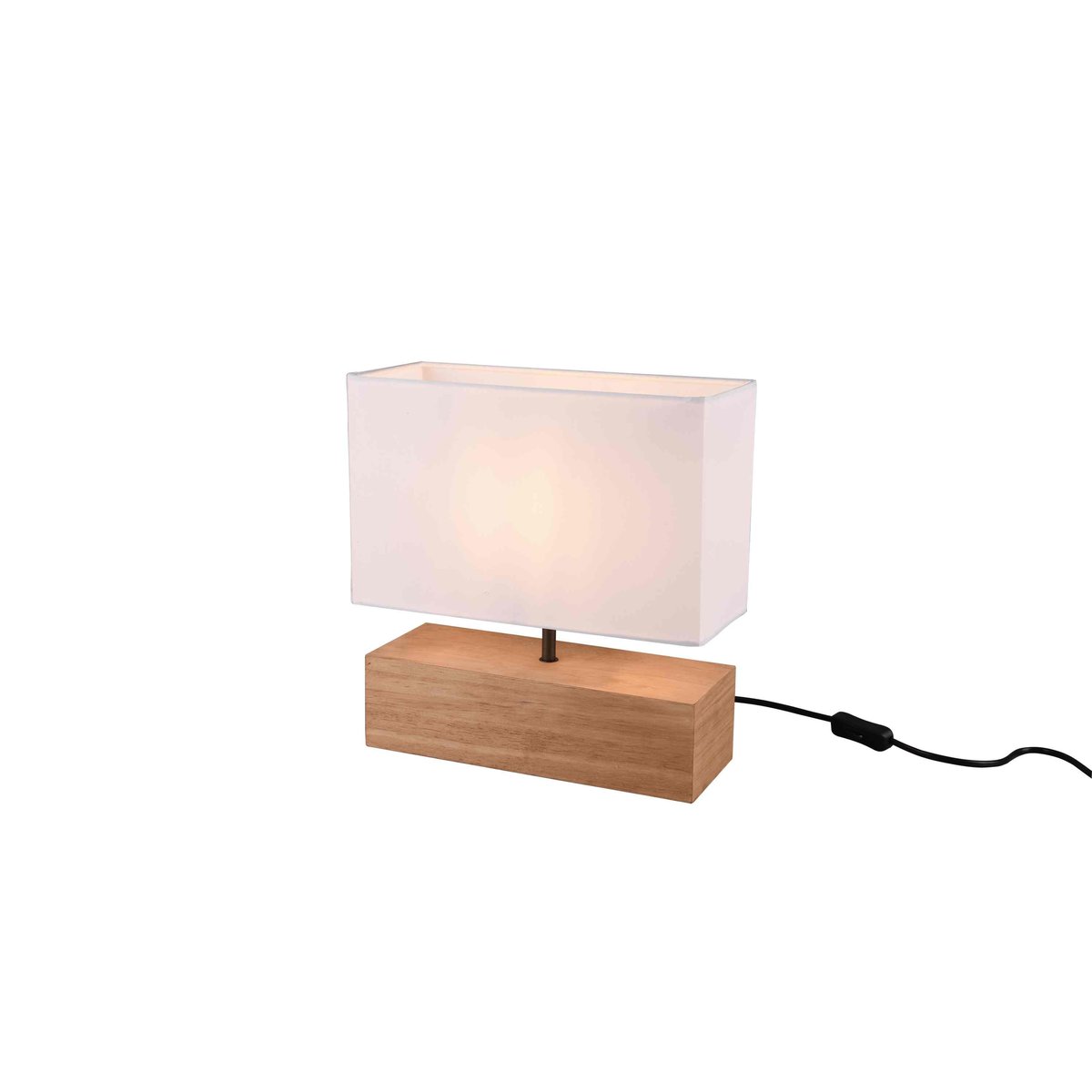 Lampe design en bois scandinave, WOODY blanc, TRIO