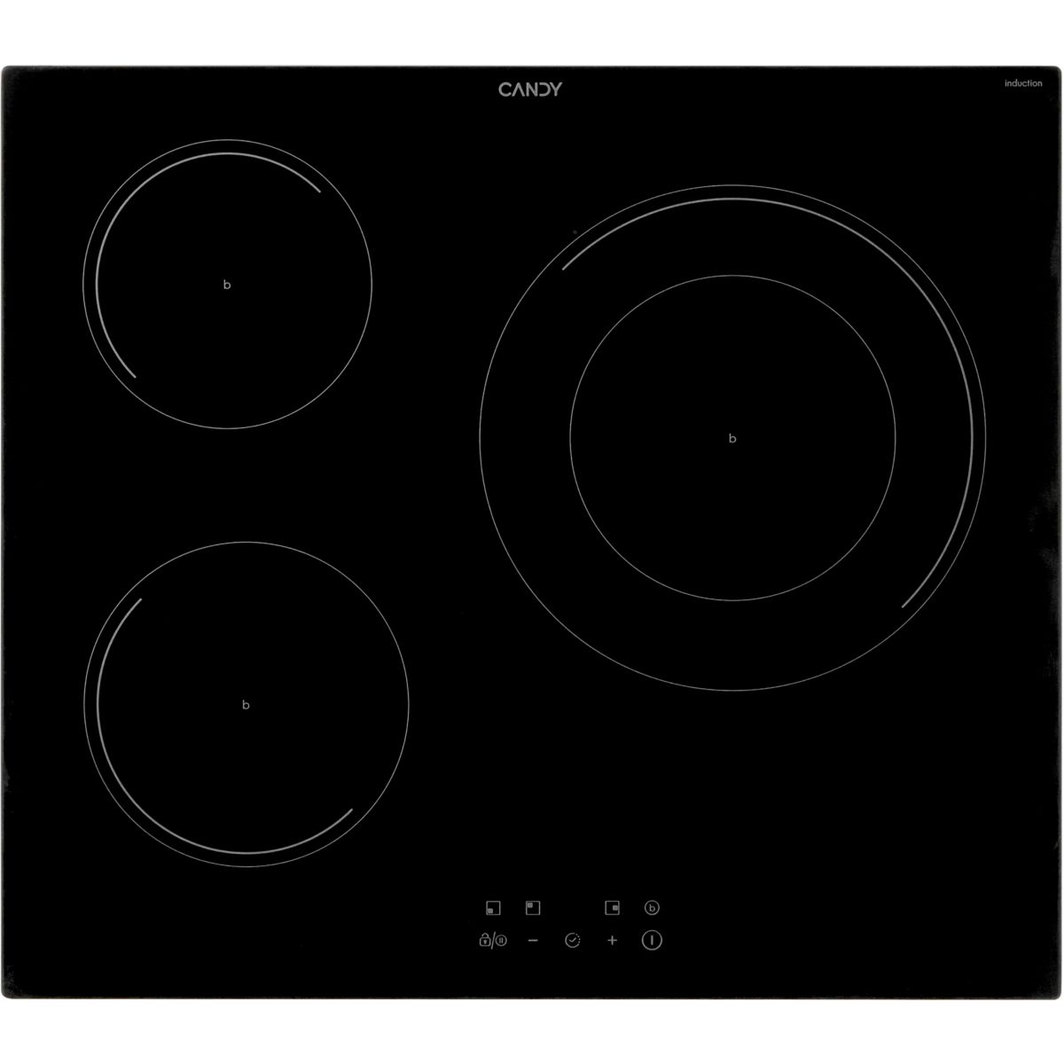 Plaque induction CI633CBB/1 noir, CANDY