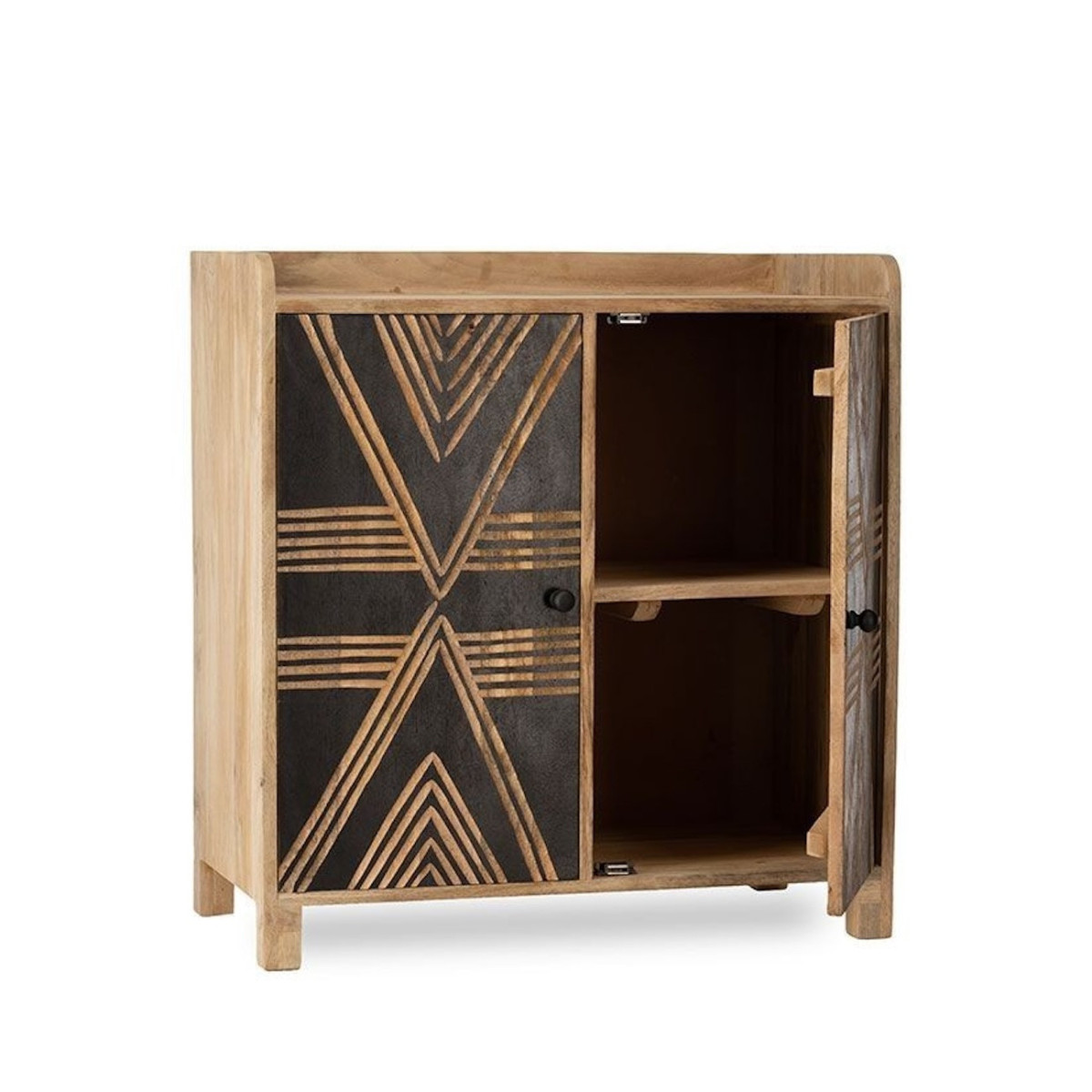 Buffet 2 portes en bois - TOTENG marron, MATHI DESIGN