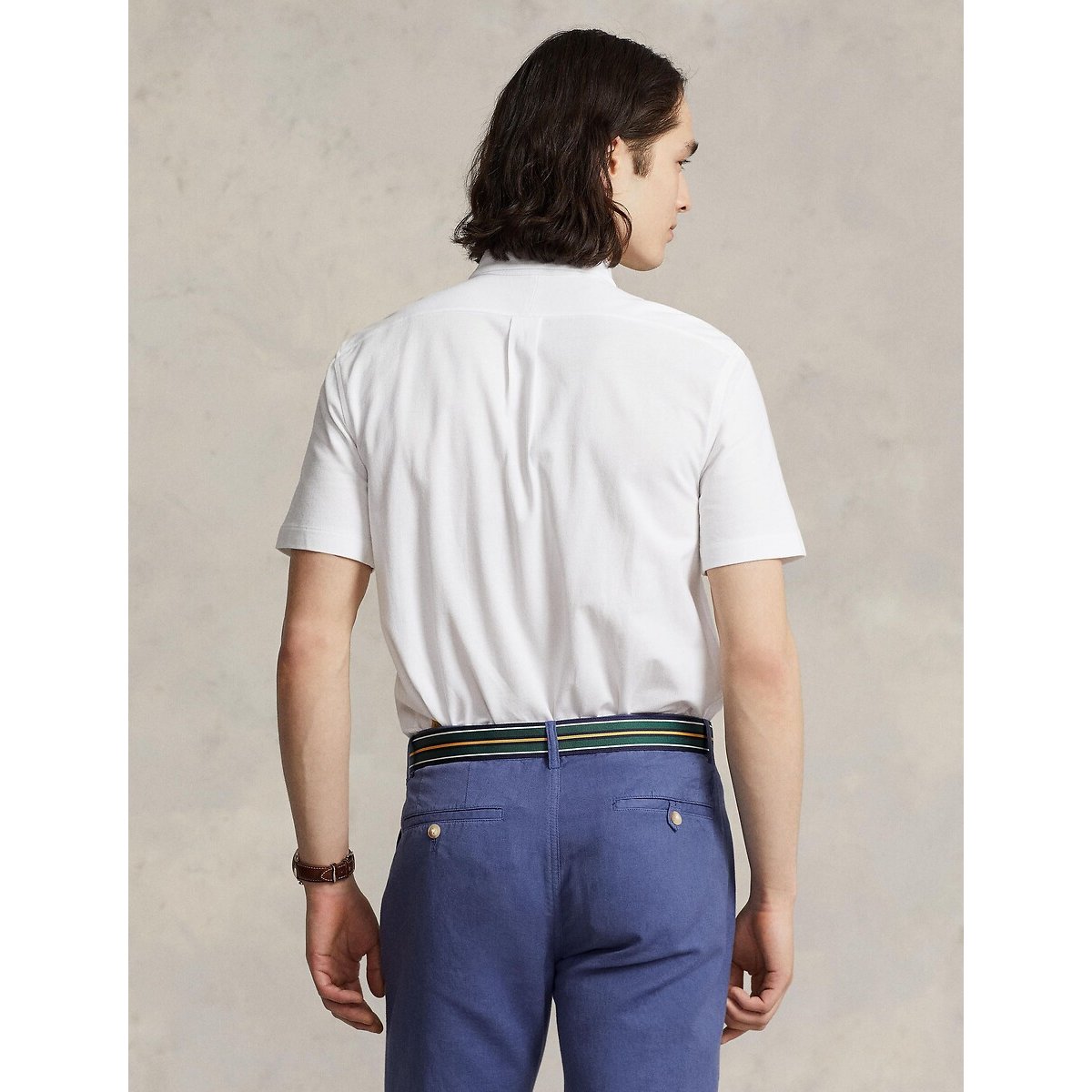 Cotton Piqué Shirt with Short Sleeves in Regular Fit white, POLO RALPH LAUREN