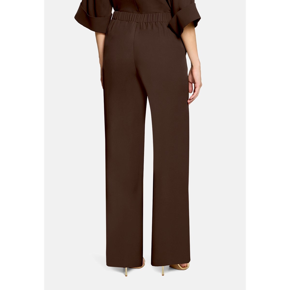 Pantalon basique à poches espresso brown, VERA MONT
