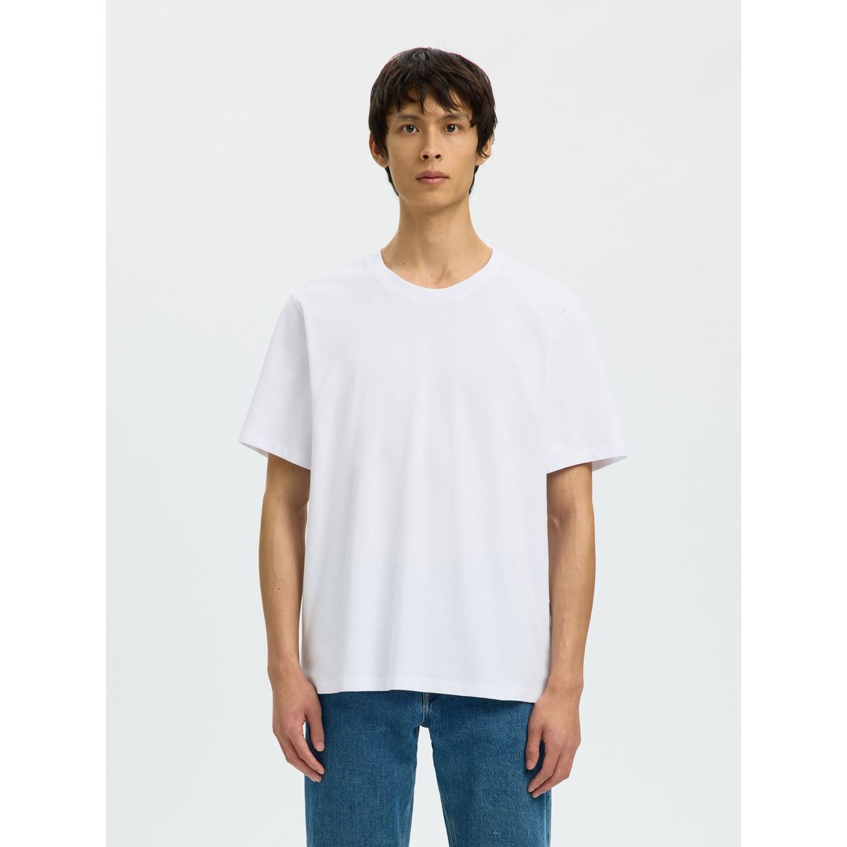 T-Shirt bright white, SELECTED