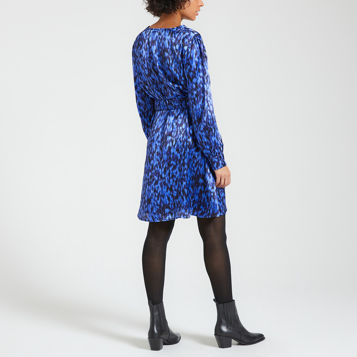 Animal Print Mini Dress with Belt blue print, VERO MODA