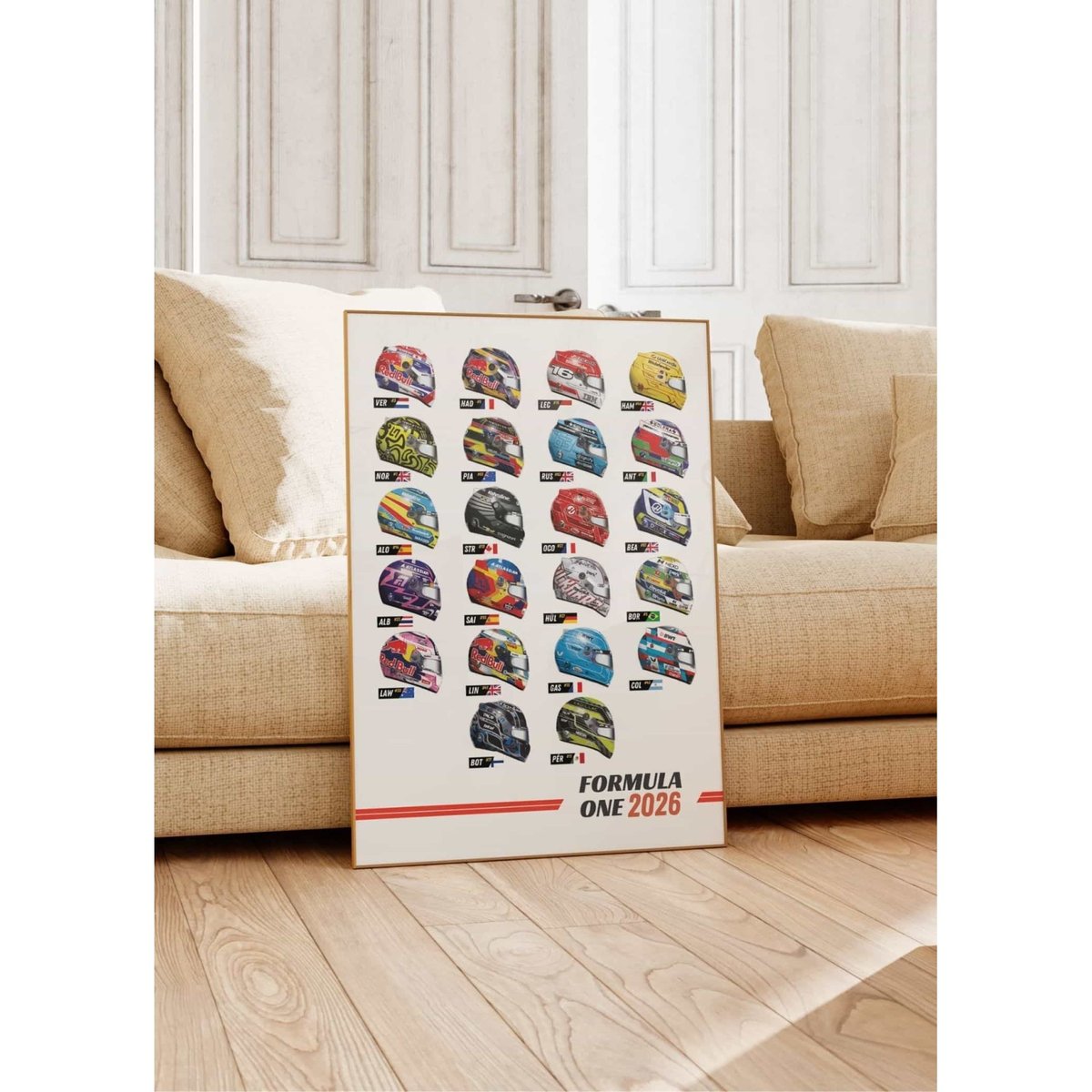 Affiche Championnat Formule 1 2026 blanc, L'AFFICHERIE