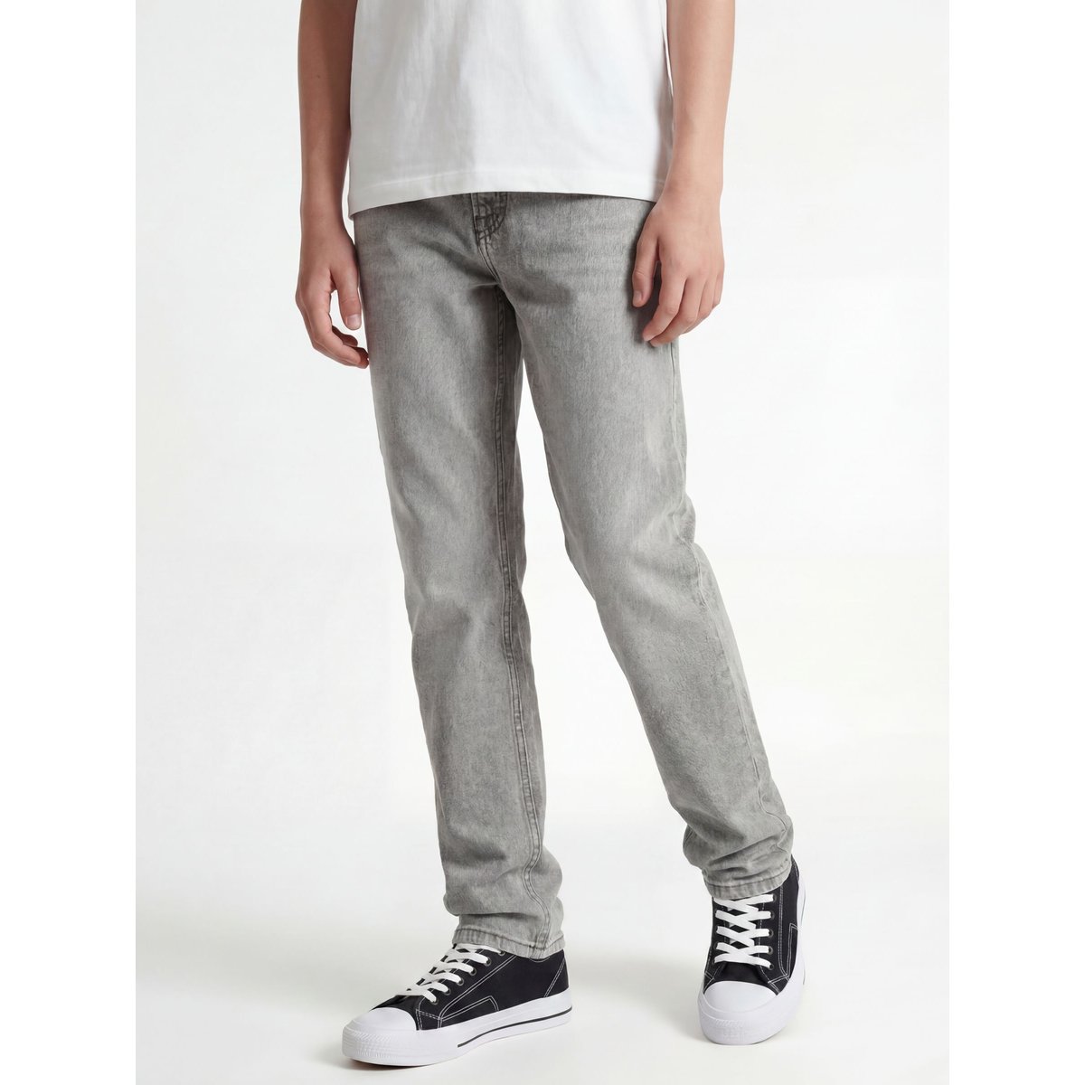 Jean coupe loose grey denim, JACK & JONES JUNIOR