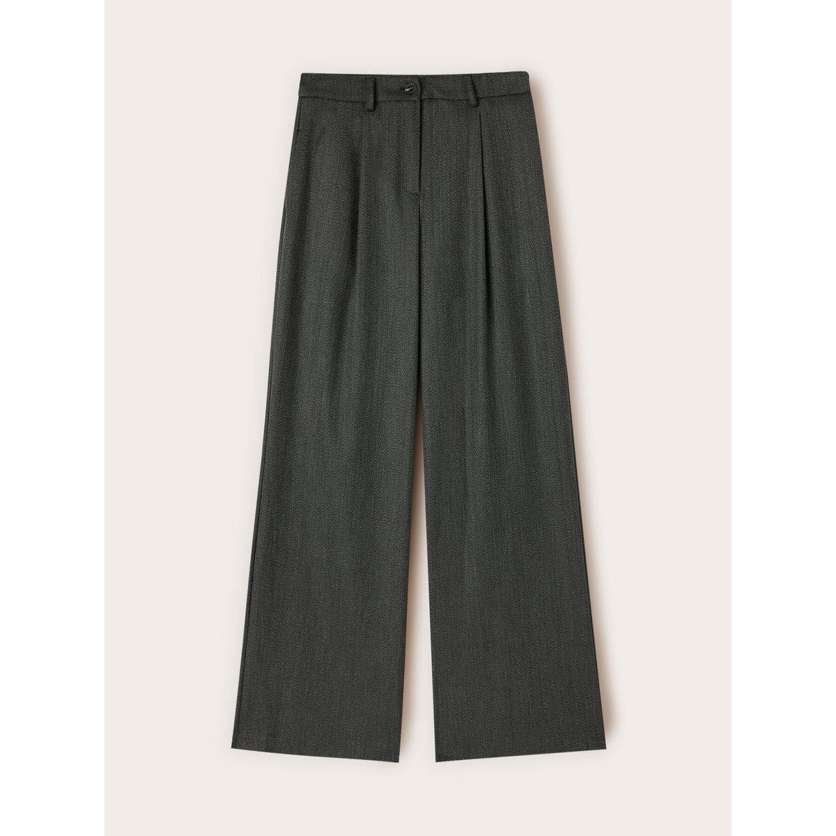 Pantalon palazzo en fil teint gris, MOTIVI