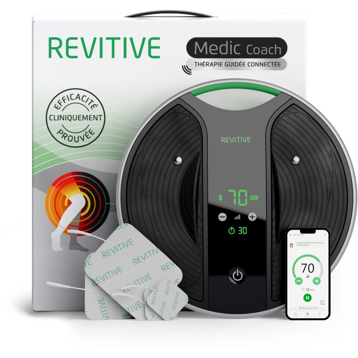 Stimulateur circulatoire Medic coach connecte couleur unique, REVITIVE