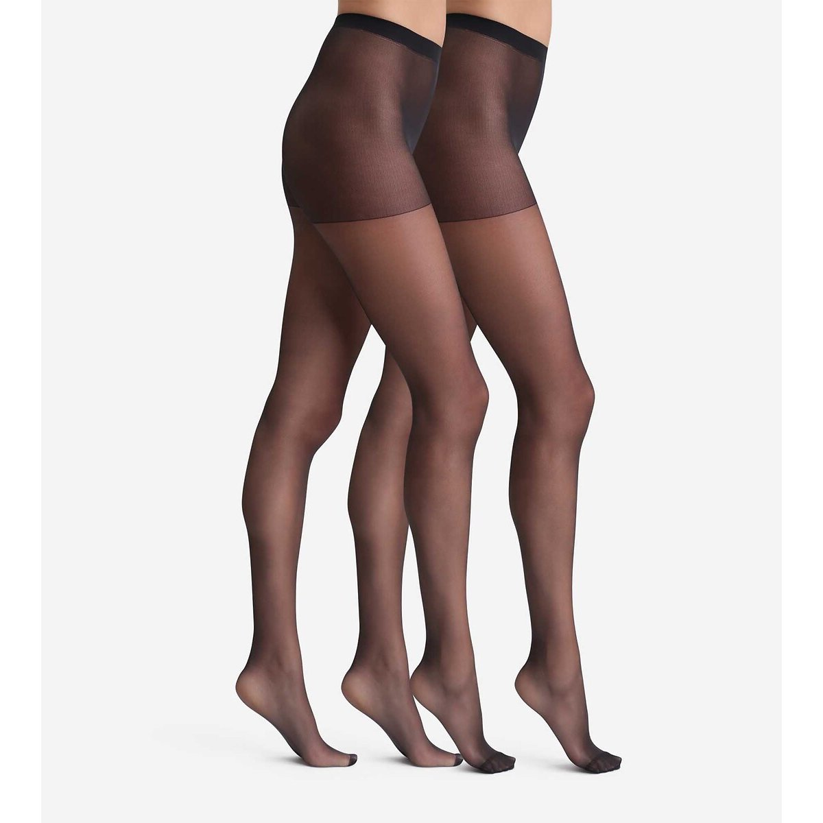 Set van 2 panty's Beauty Resist - 15 deniers zwart, DIM