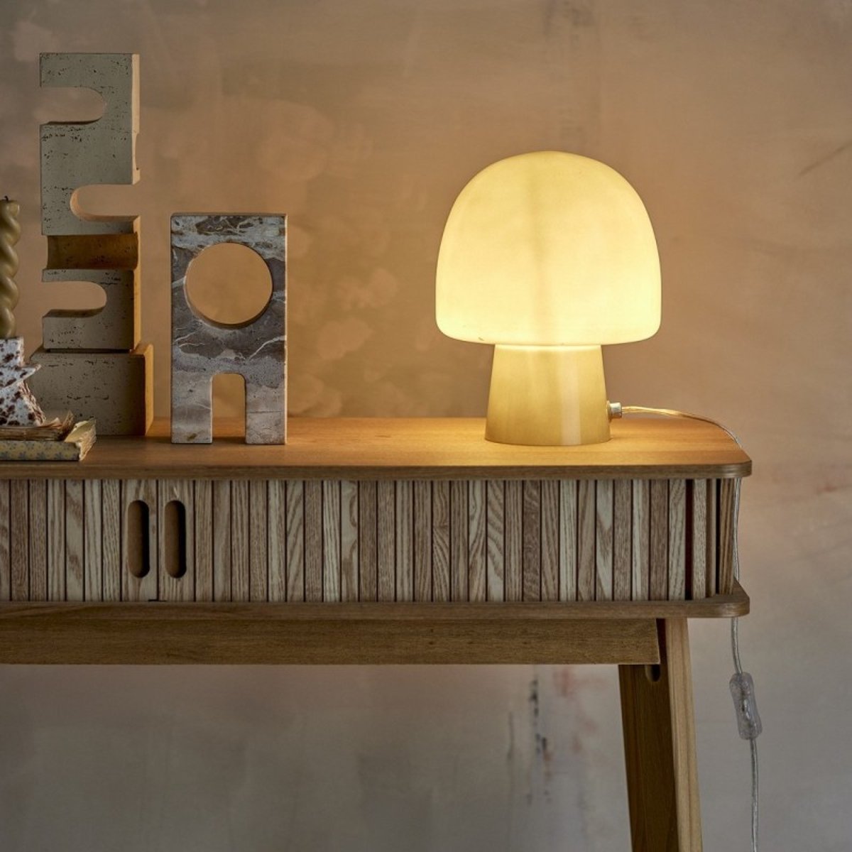 Lampe d'ambiance verre Paddy vert, BLOOMINGVILLE