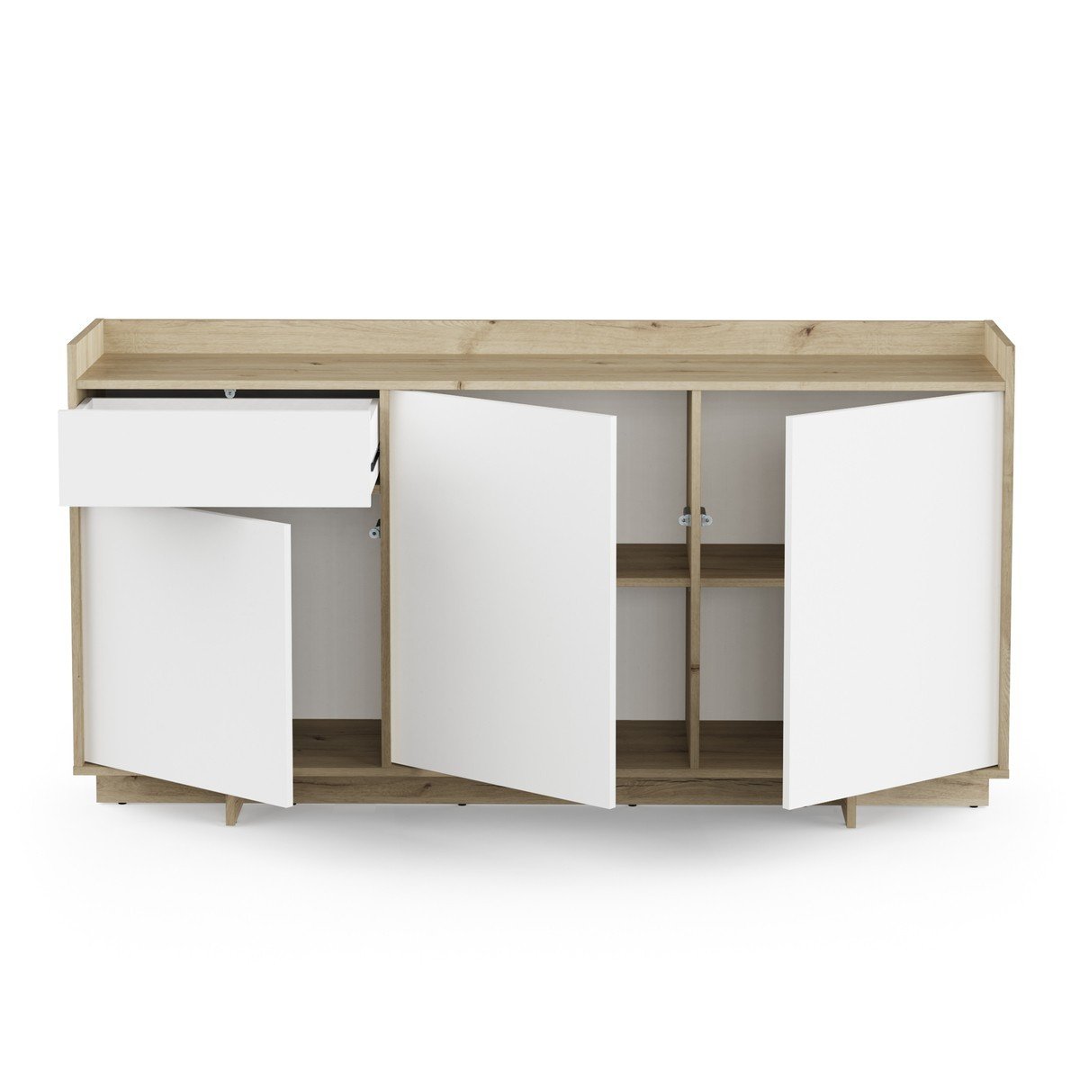 Buffet 3 portes et 1 tiroir - LEAD bois clair, CALICOSY