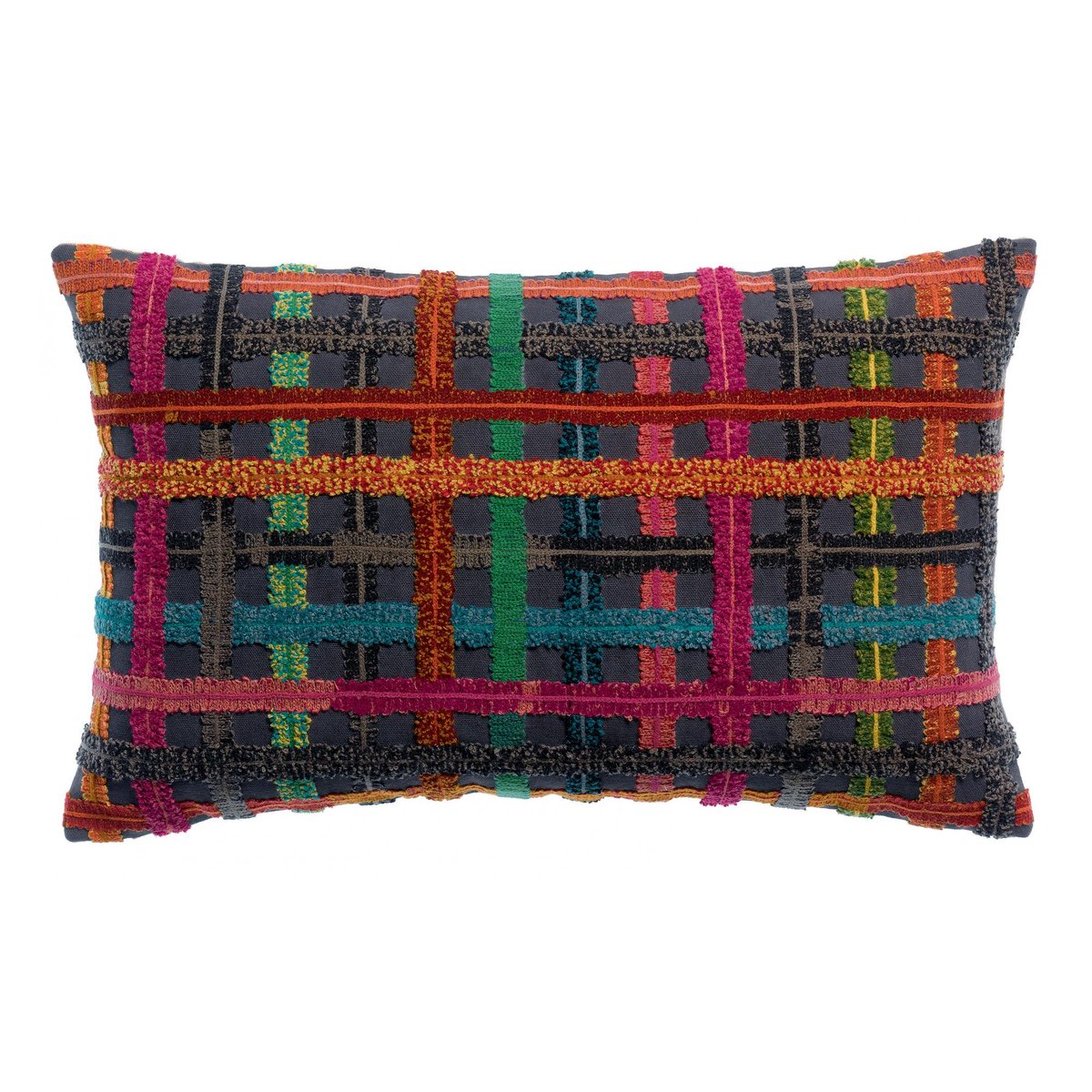 Coussin brodé Soline multico, VIVARAISE
