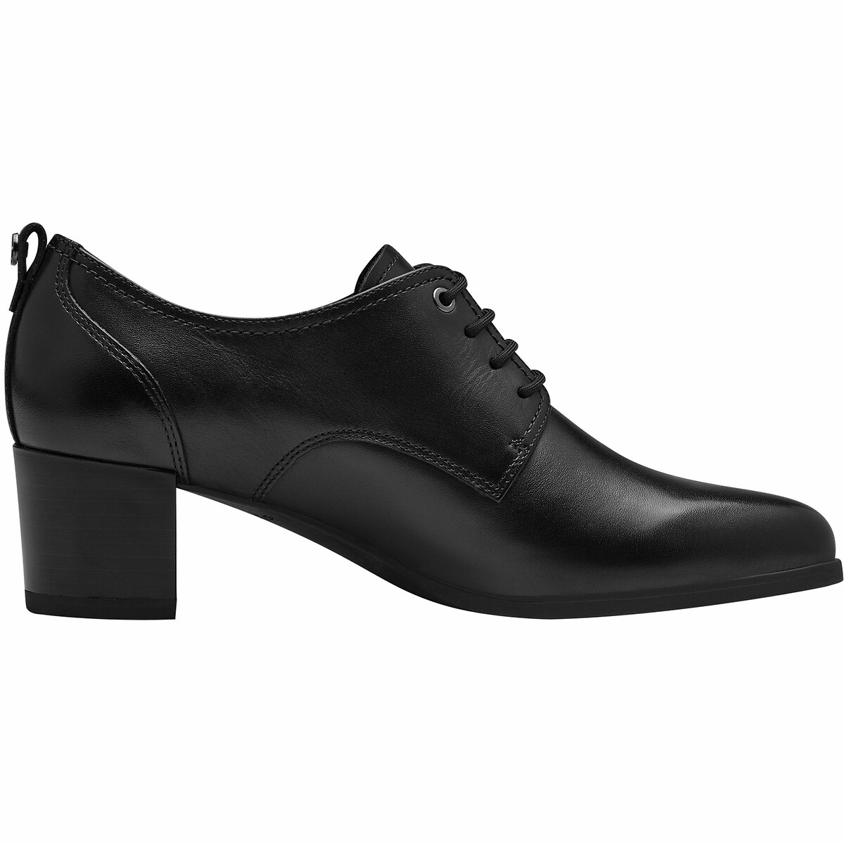 Francesine in pelle con tacco nero , TAMARIS