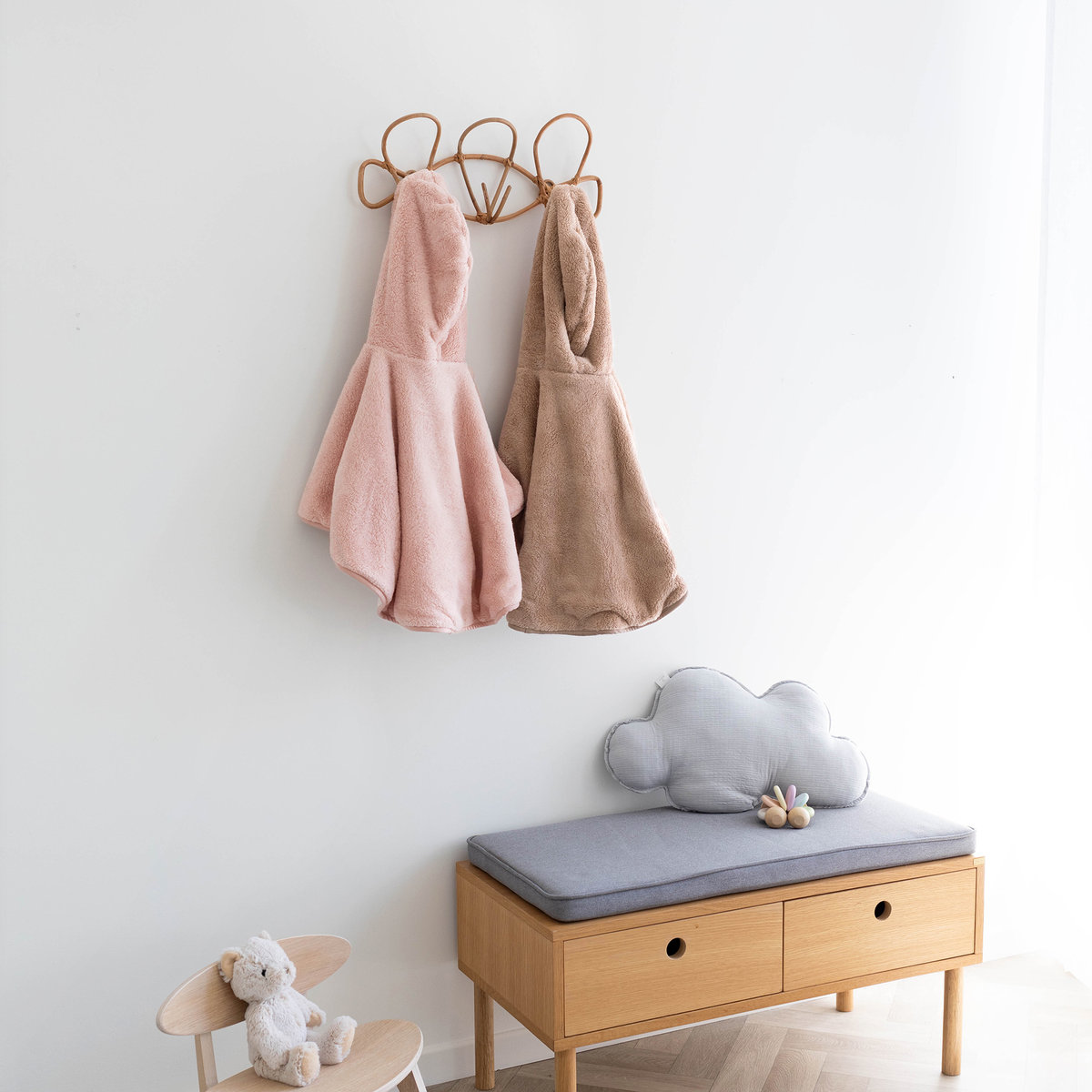 Poncho de voyage bébé pour siège auto - Moelleux douceur blush, BEMINI