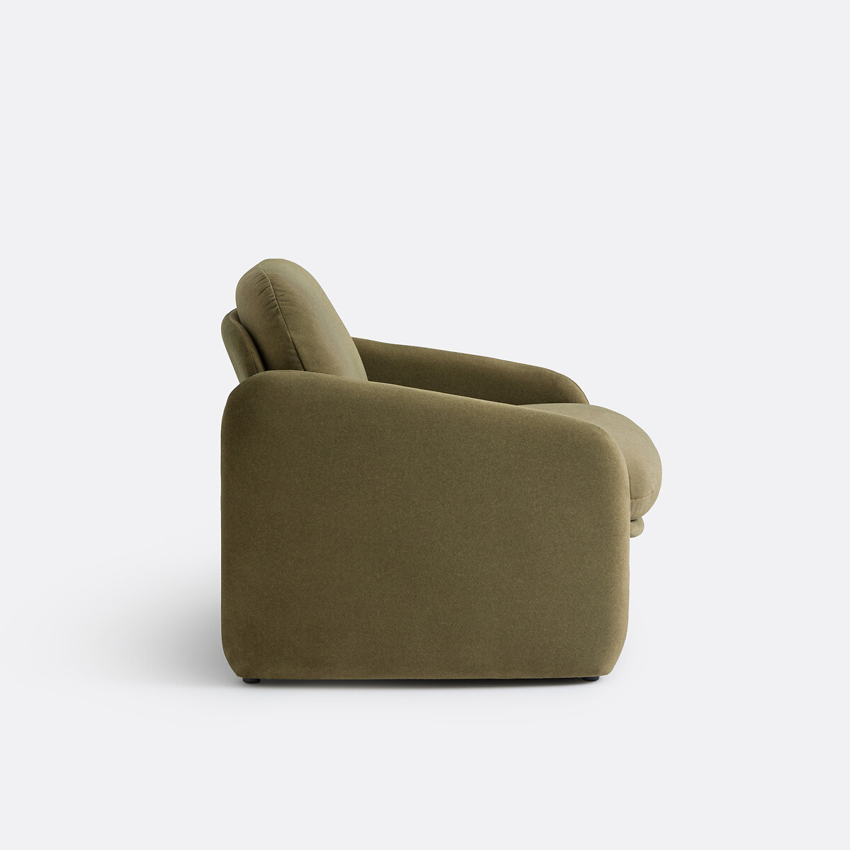 Fauteuil rembourré, velours mat, Bellagio vert foncé/vert clair, LA REDOUTE INTERIEURS