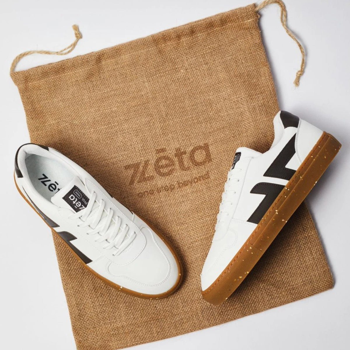 Baskets basse, Moka blanc - noir - camel, ZETA