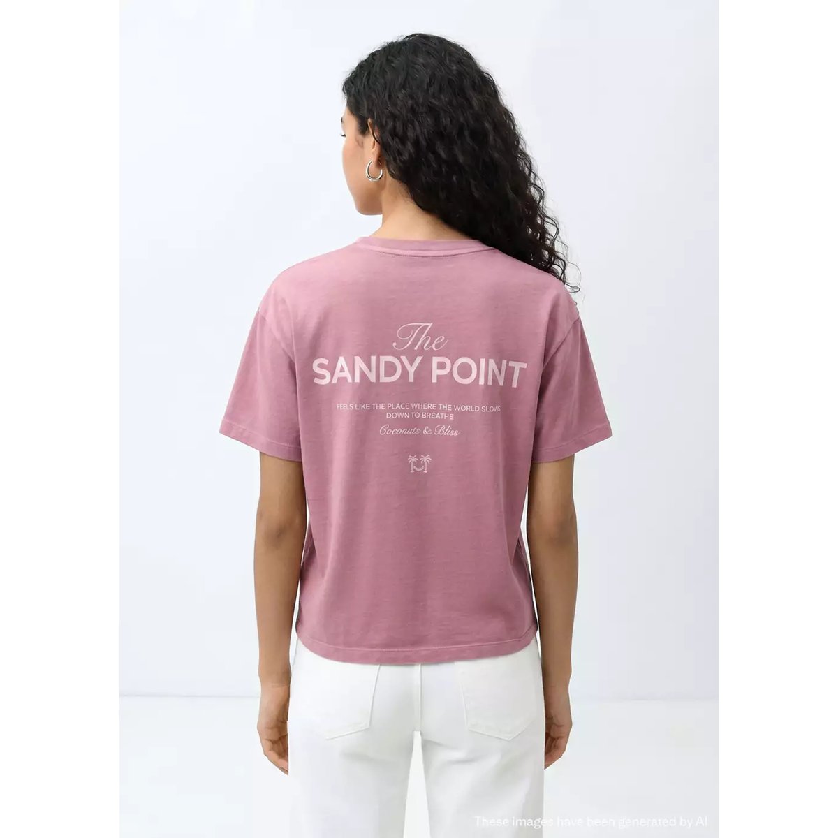 T-shirt 100 % coton motif rose, MANGO TEEN