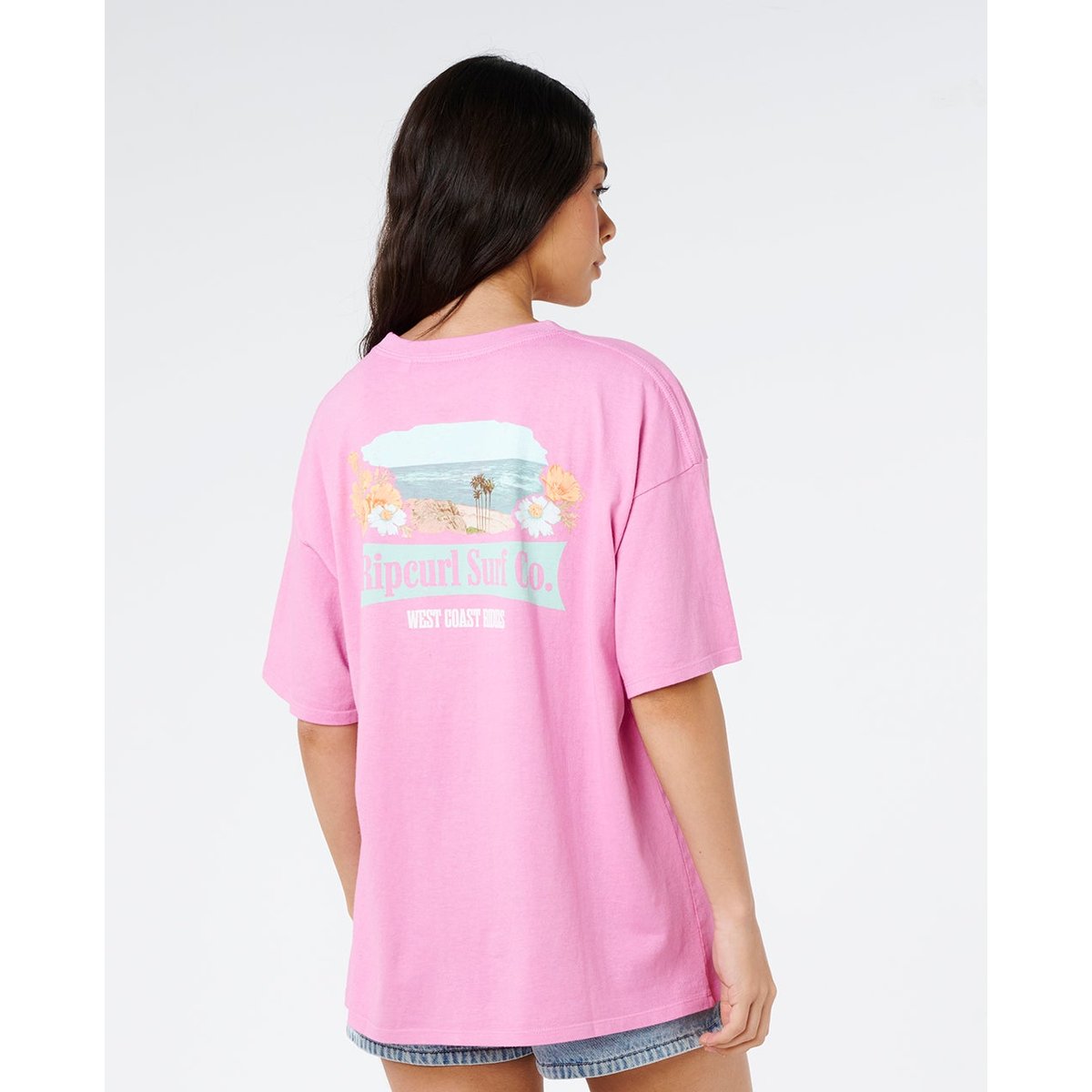 T-shirt West COAST Heritage fuchsia, RIP CURL
