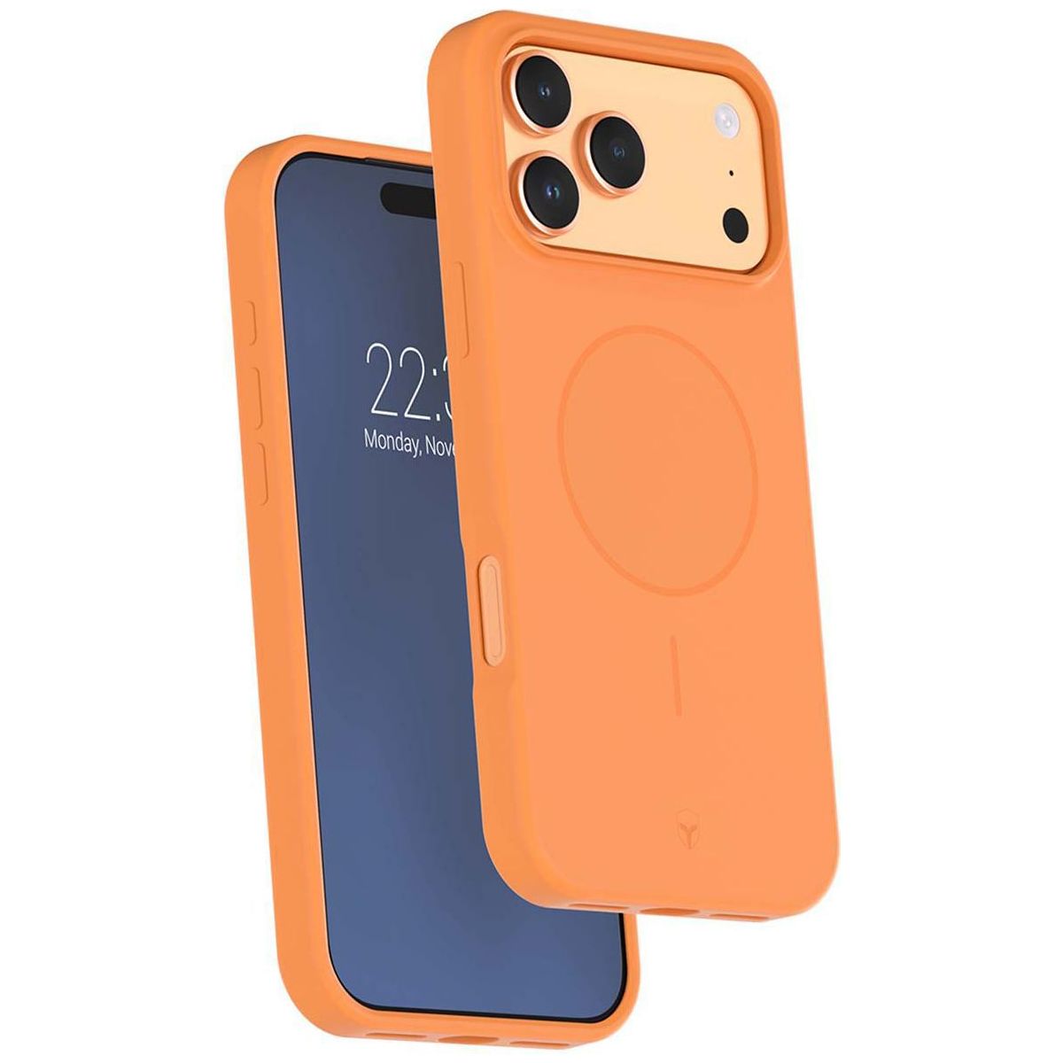 Coque iPhone 17 Pro MagSafe Orange couleur unique, FORCE CASE