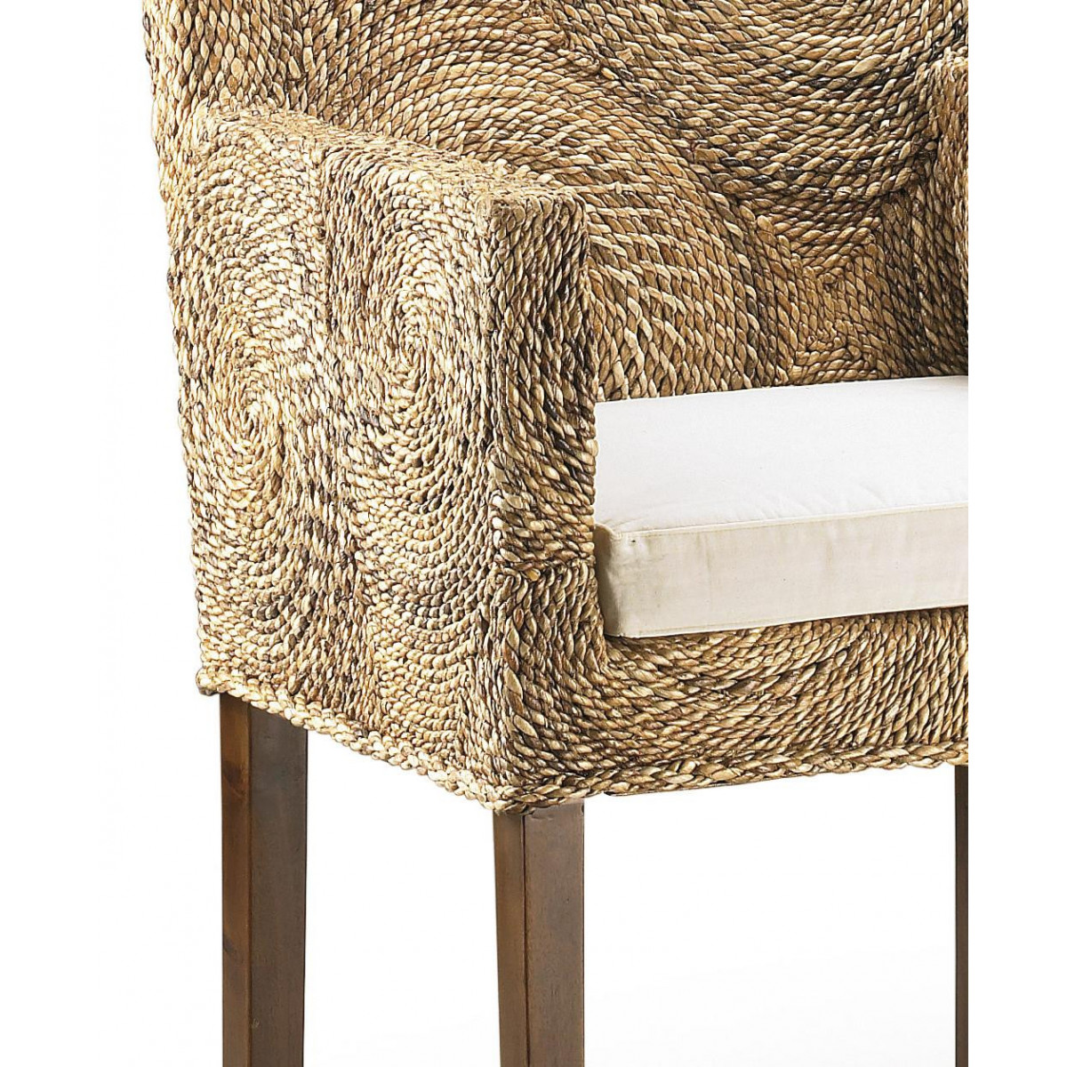 Fauteuil rotin marron, DECORATION D’AUTREFOIS