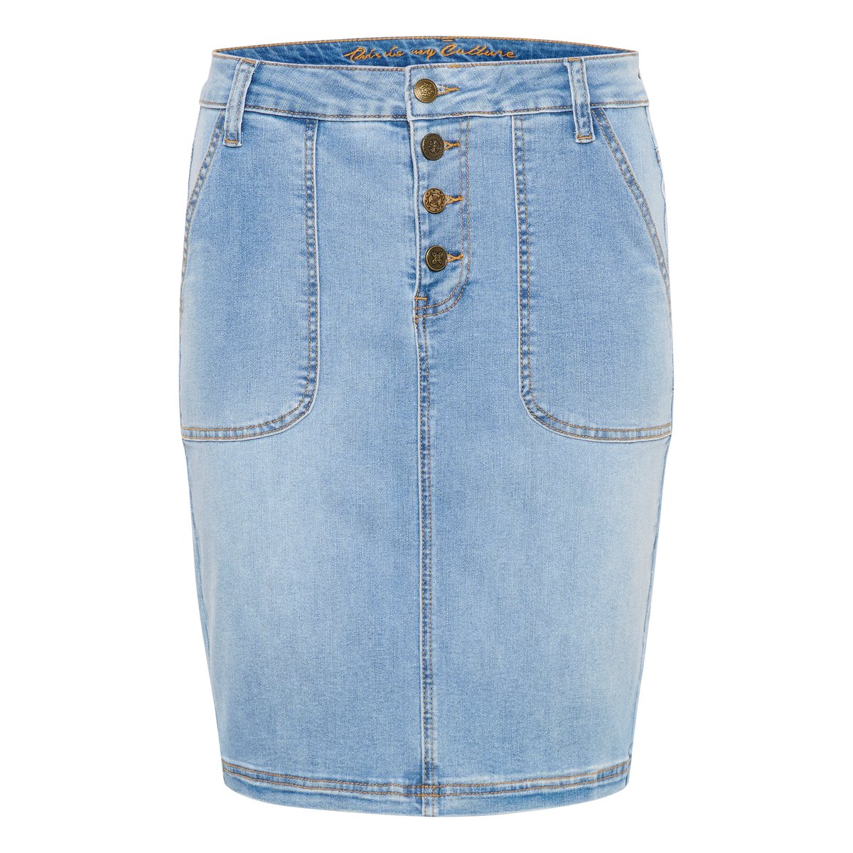 Denim skirt bleu light blue wash, CULTURE