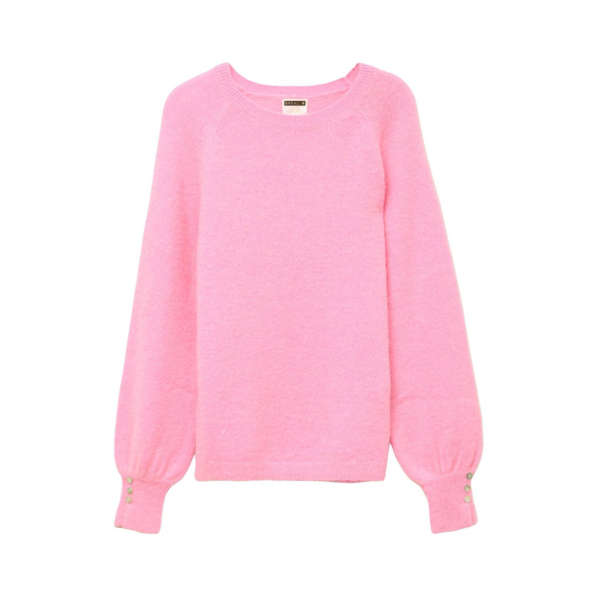 Pull col rond manches longues rose, BREAL