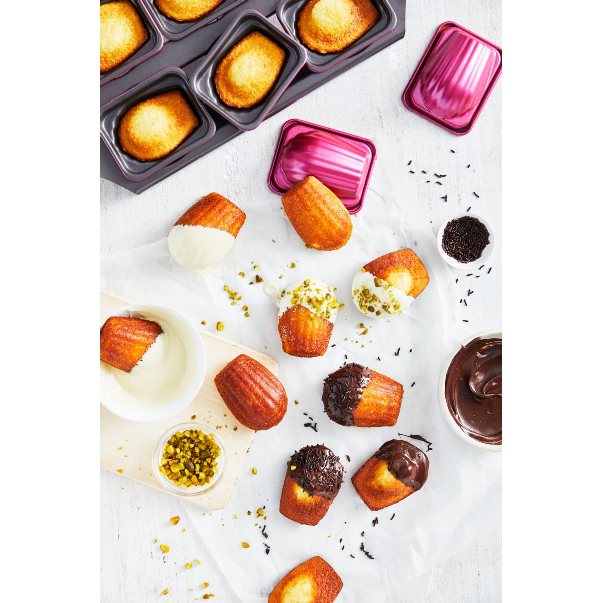Moule à madeleine Creabake Trio madeleines 8.3 x 6.5 cm coloris unique, TEFAL
