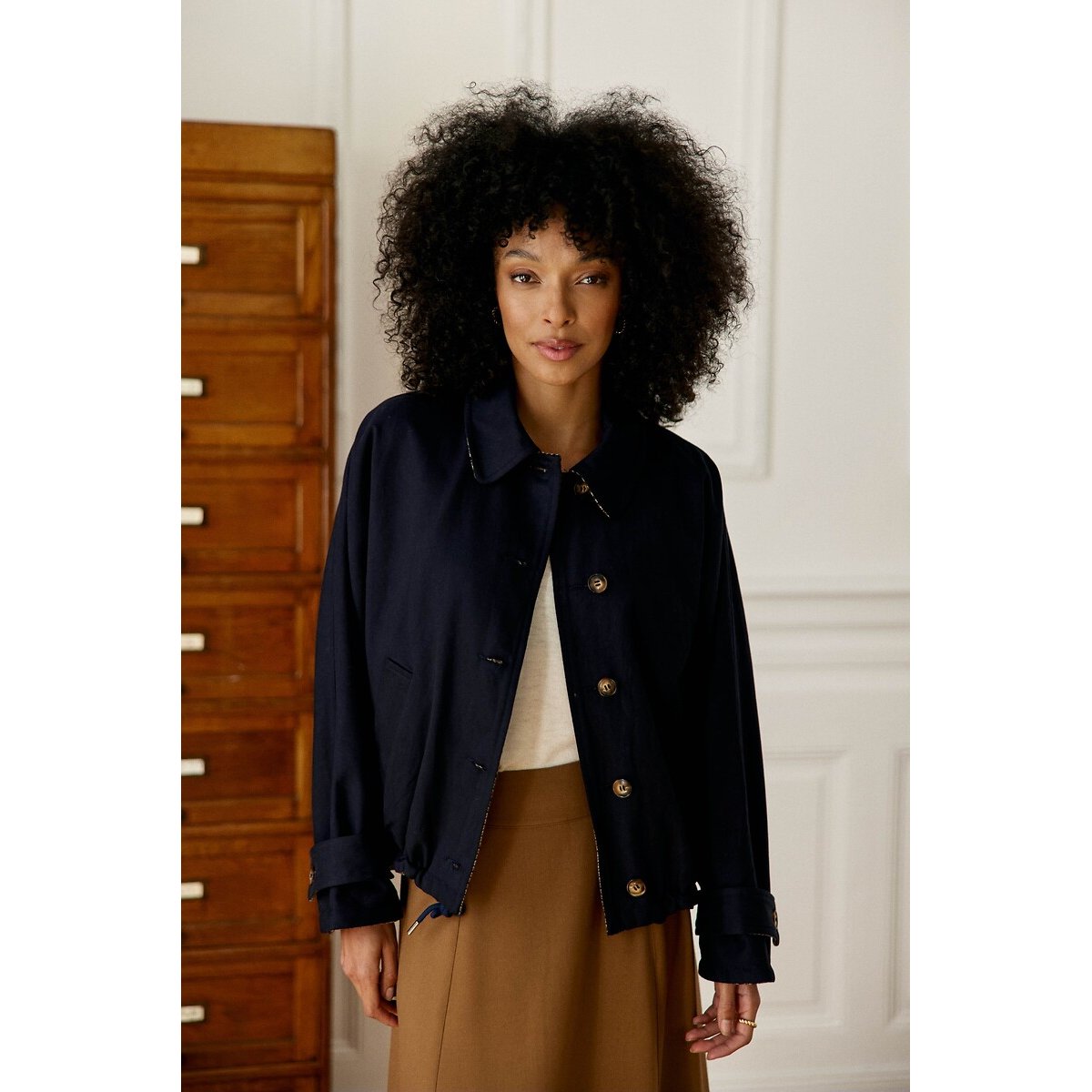 Veste à carreaux réversible, NEREA bleu marine, LA PETITE ETOILE