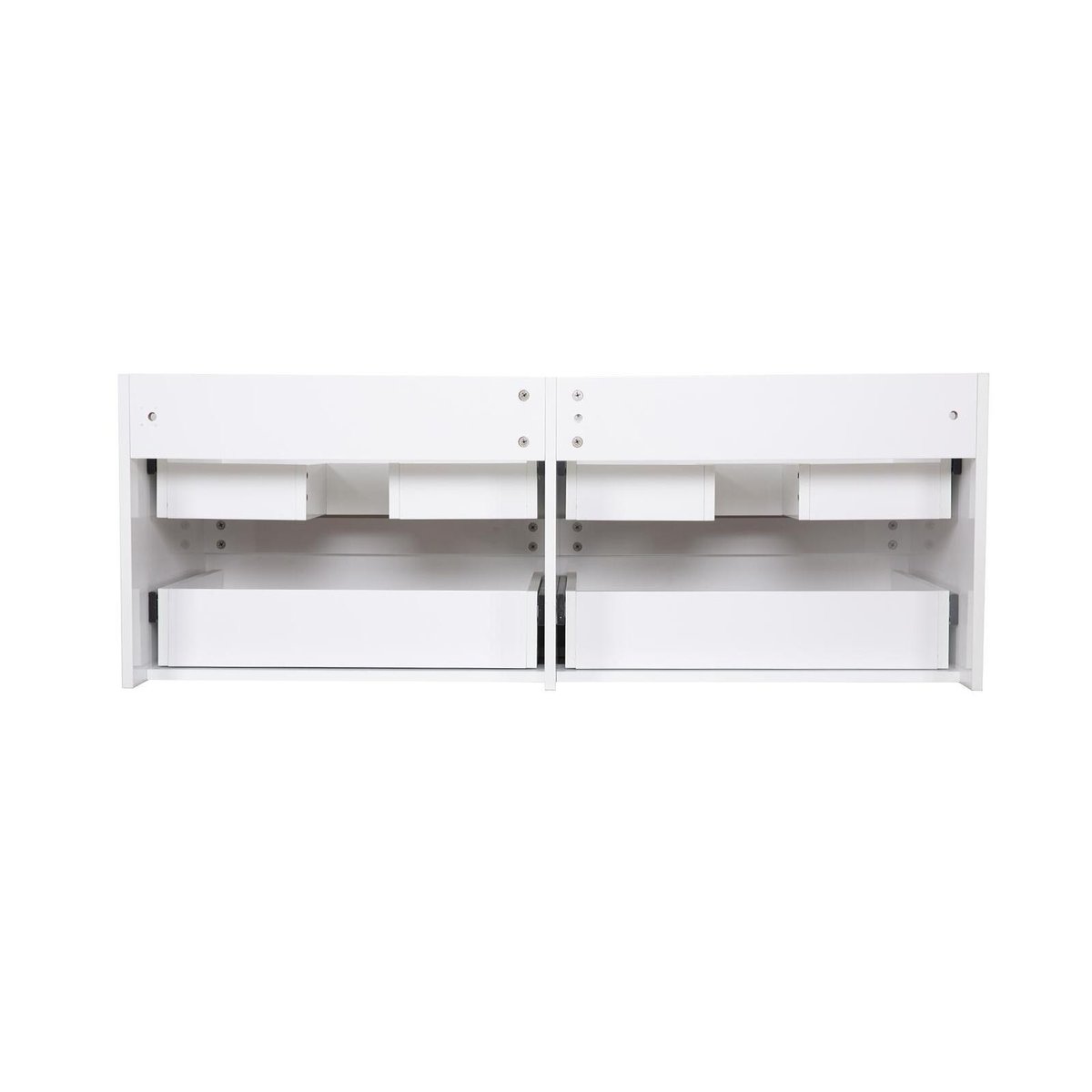 Meuble double vasque suspendu avec plan céramique 120cm SORRENTO blanc brillant, MOB IN