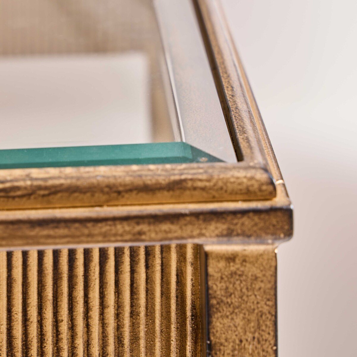 Console avec bandeau mouluré L120 cm - ANTOINETTE doré, SIGNATURE