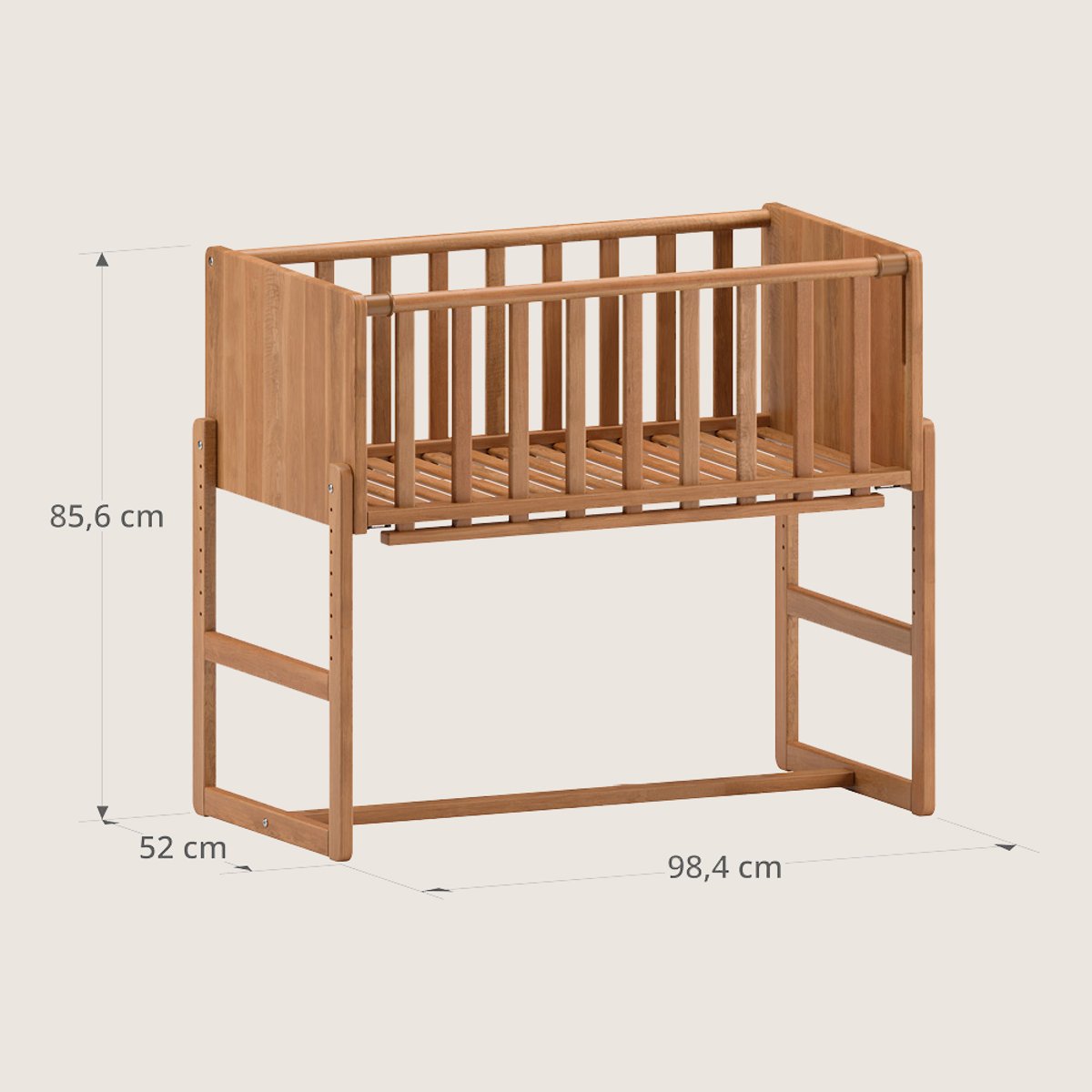 Lit bébé cododo berceau 2 en 1 NUAGE noyer, PETITE AMELIE