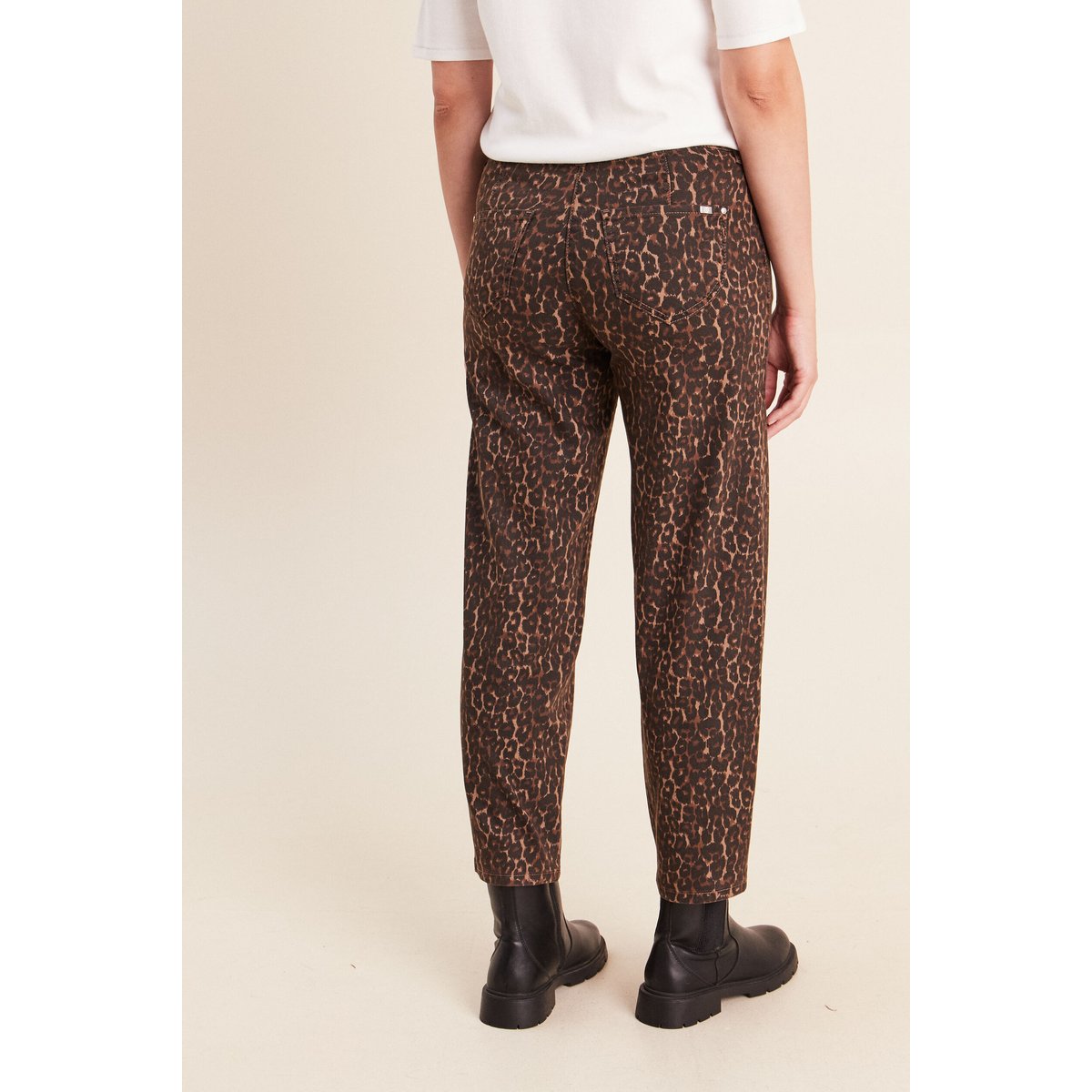 Pantalon magique Le Léger coupe barrel marron cognac, BREAL