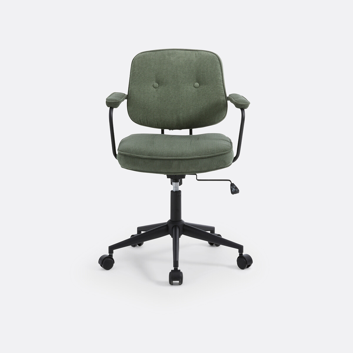 Fauteuil de bureau vintage Felipe vert kaki, LA REDOUTE INTERIEURS