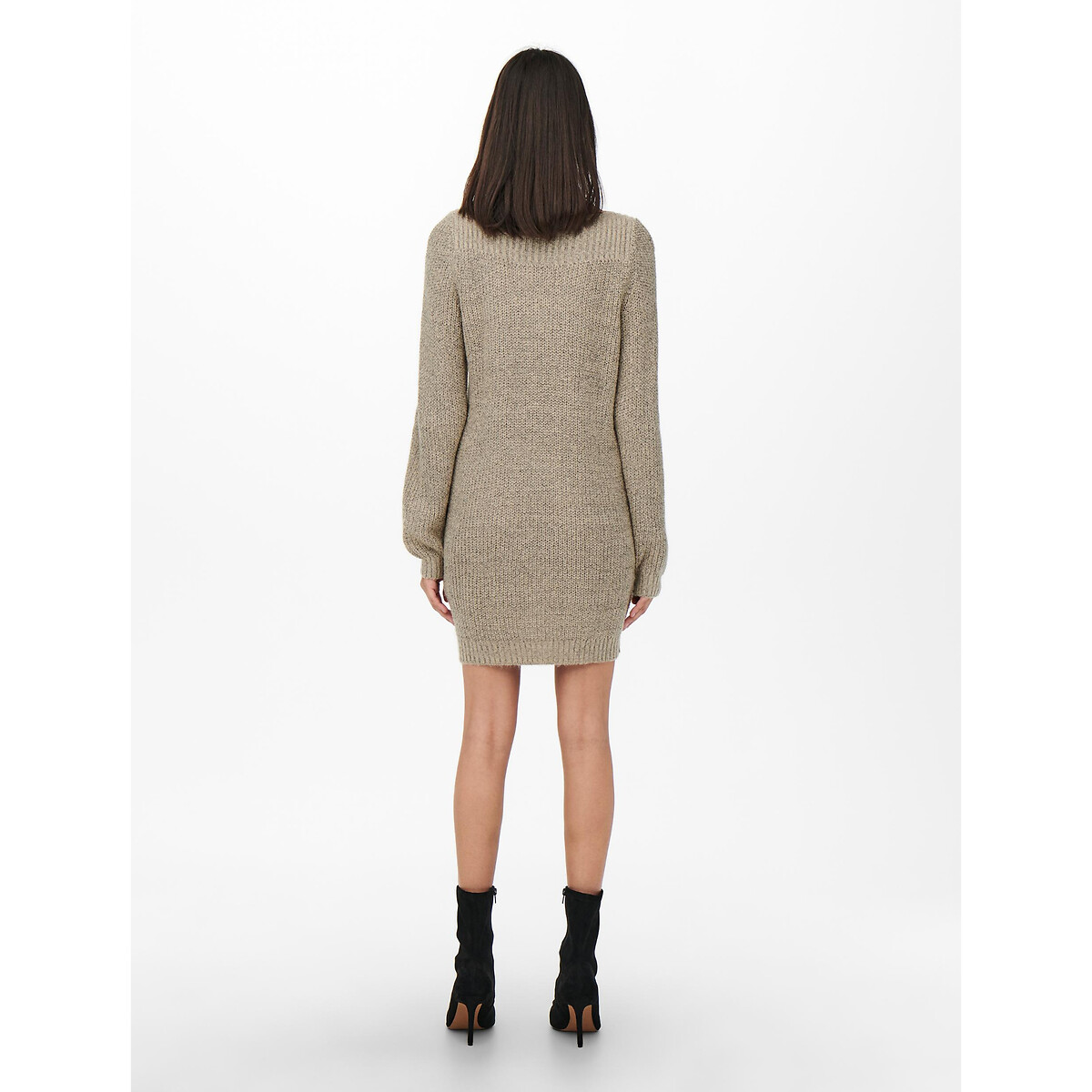 Robe pull, col bateau beige, JDY
