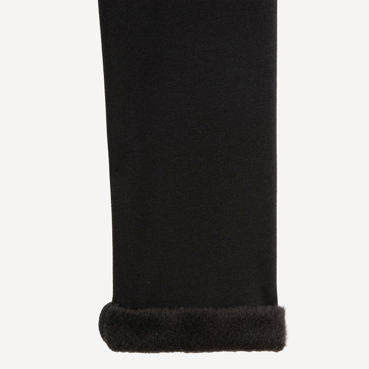 Lot de 2 leggings chauds en molleton noir + gris chiné, LA REDOUTE COLLECTIONS