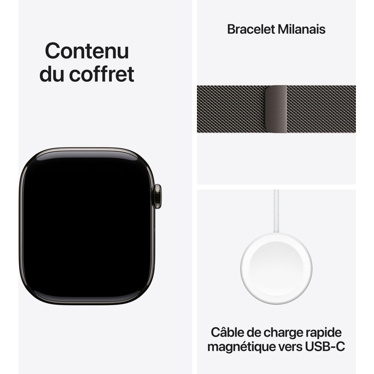 Montre connectée Serie 10 42mm Titane Ardoise Loop Cell gris, APPLE