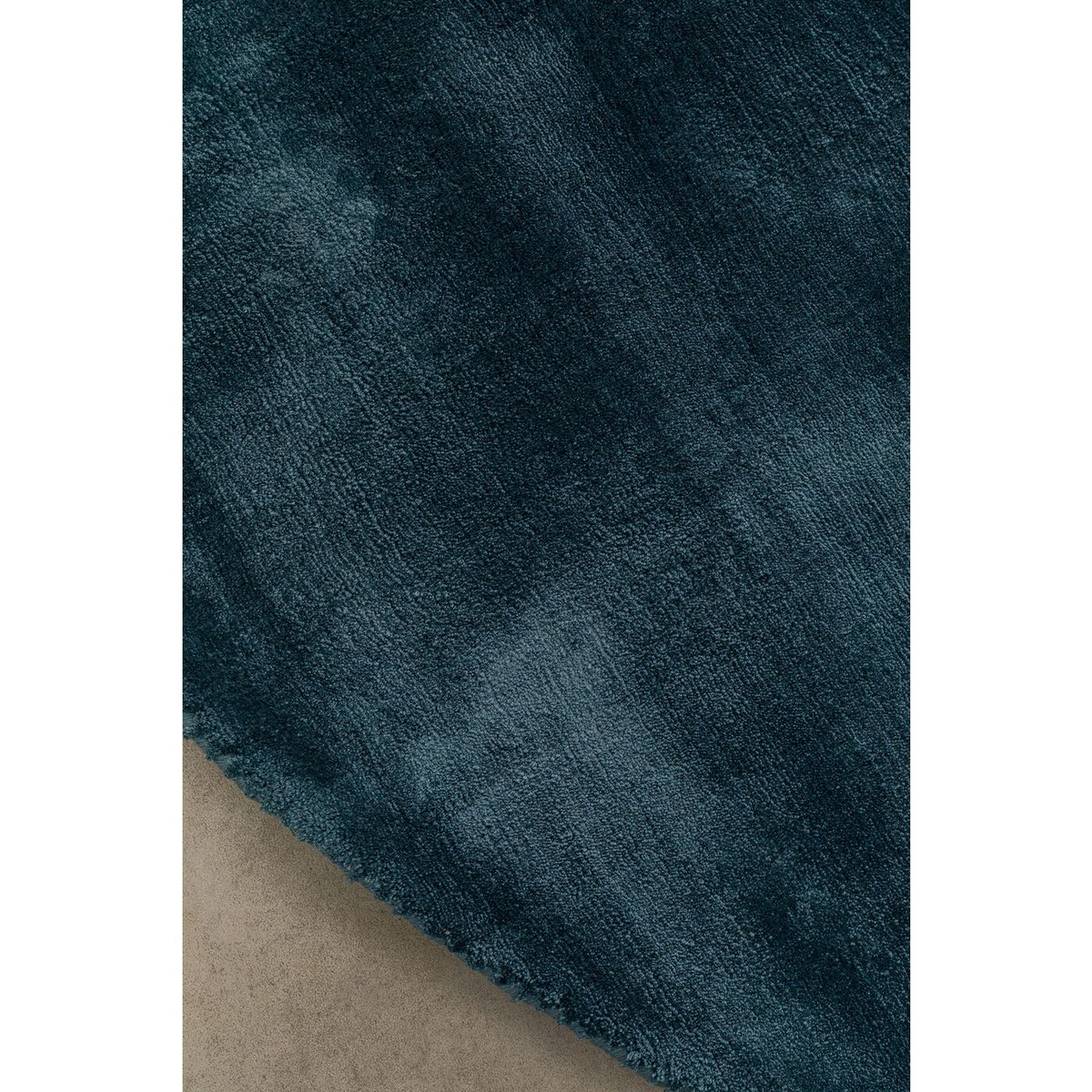 Tapis rond en viscose, COSY bleu, KARE DESIGN