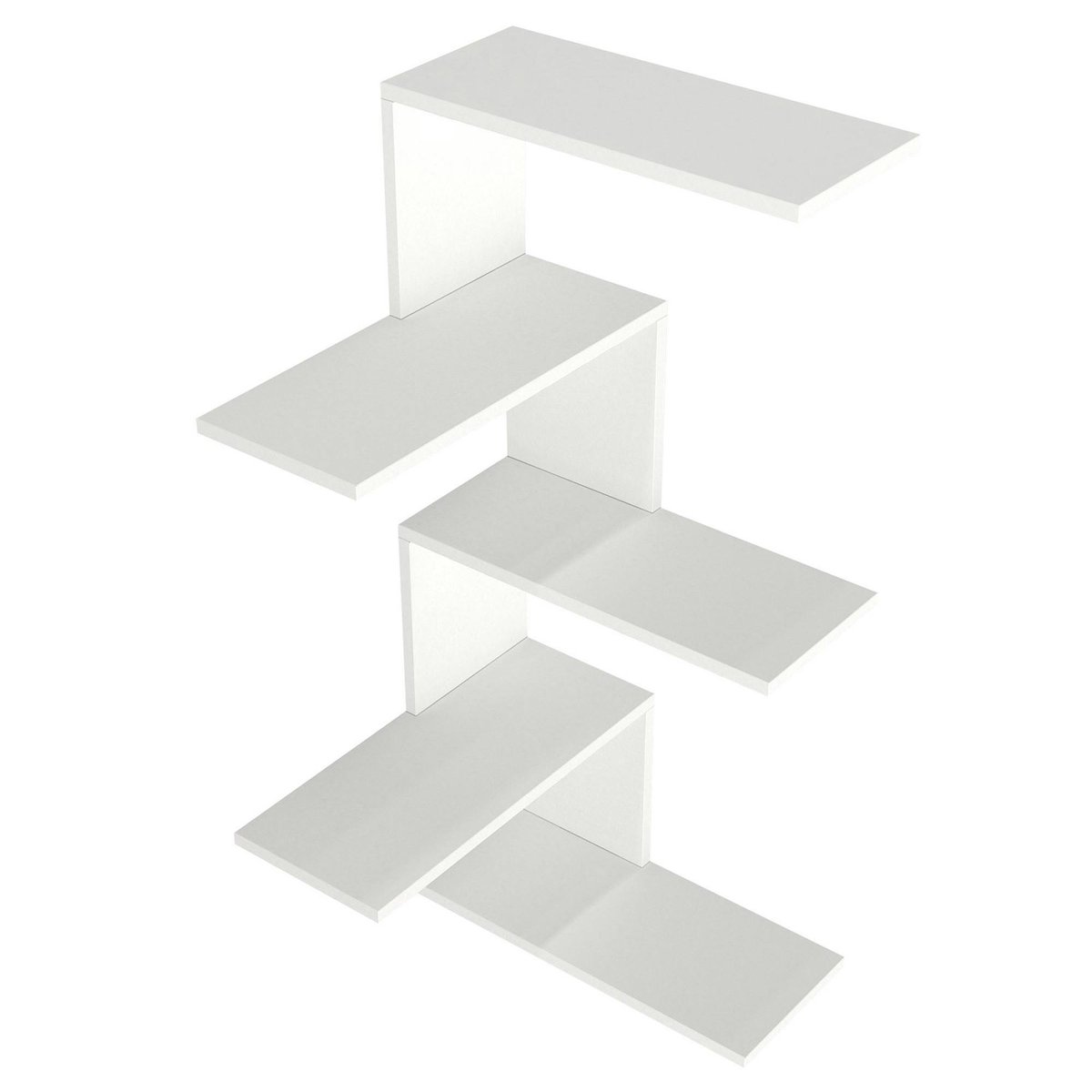 Etagère murale d'angle 5 plateaux MARFA blanc, PIER IMPORT