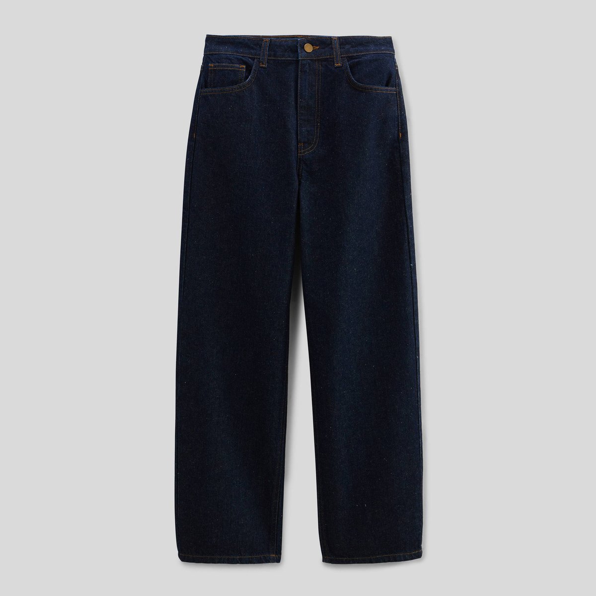 Jean large en coton brut denim, MONOPRIX
