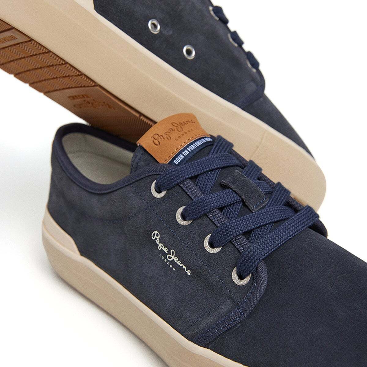 Baskets En Daim bleu dulwich, PEPE JEANS