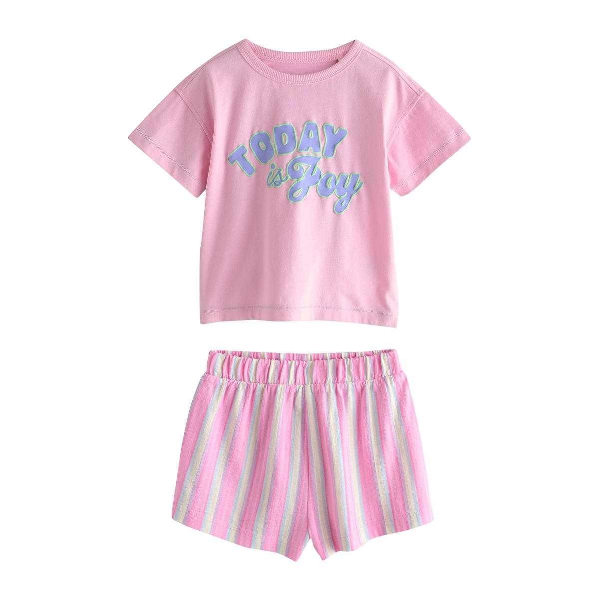 Pyjama short, lot de 3 rose/blanc, NEXT