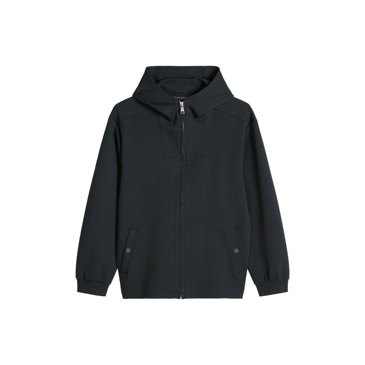 Veste à capuche coupe classique en molleton Scuba Interlock haut de gamme bleu, MARC O'POLO