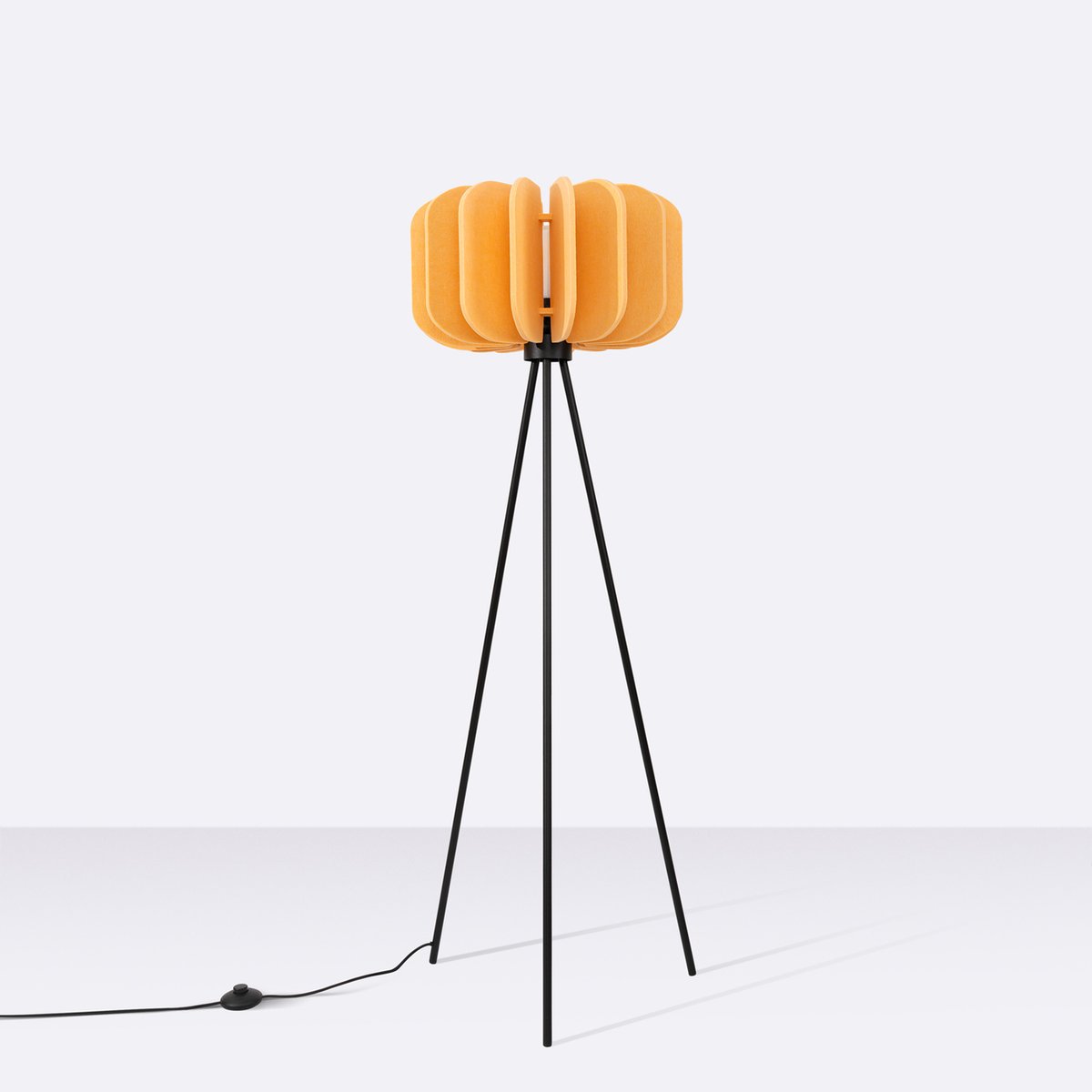Lampadaire Feutre Jaune E27 1 Mula jaune, EDEN