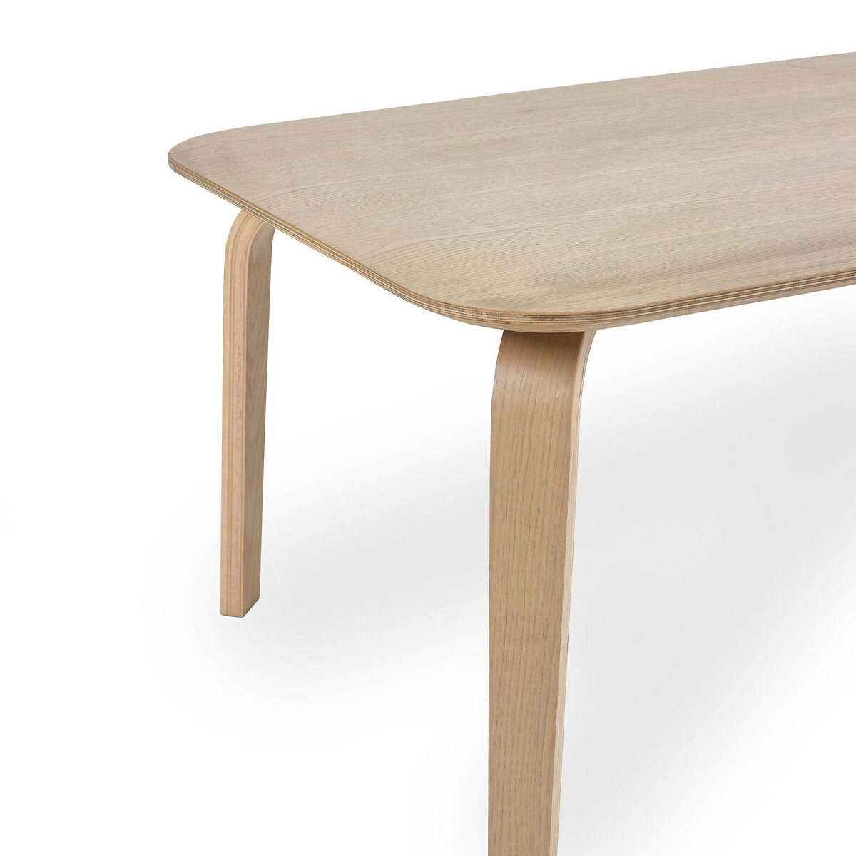Kael Oak Curved Leg Bench light oak, SO'HOME