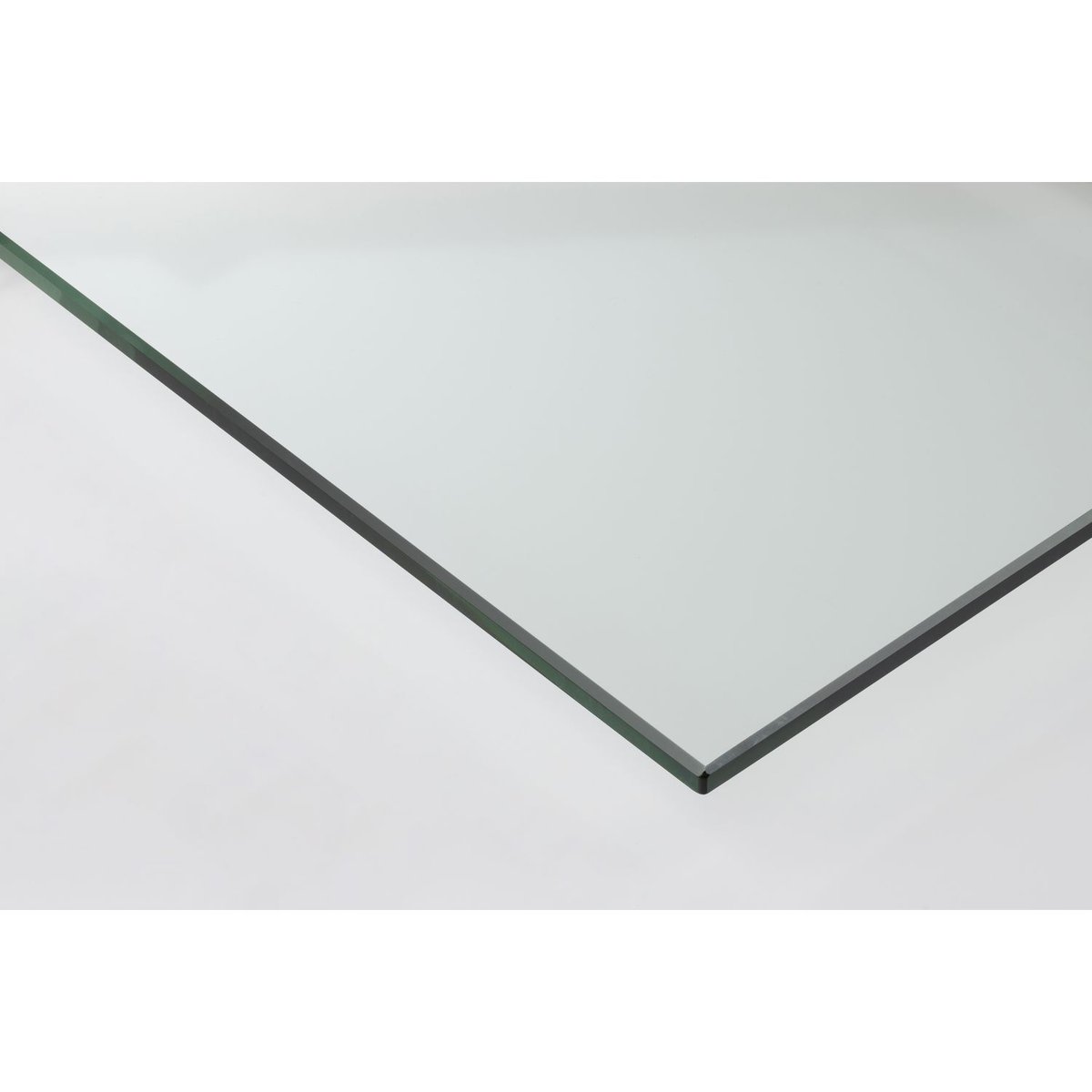 Console avec plateau verre et pieds chromés APOLLINE argent, TOILINUX