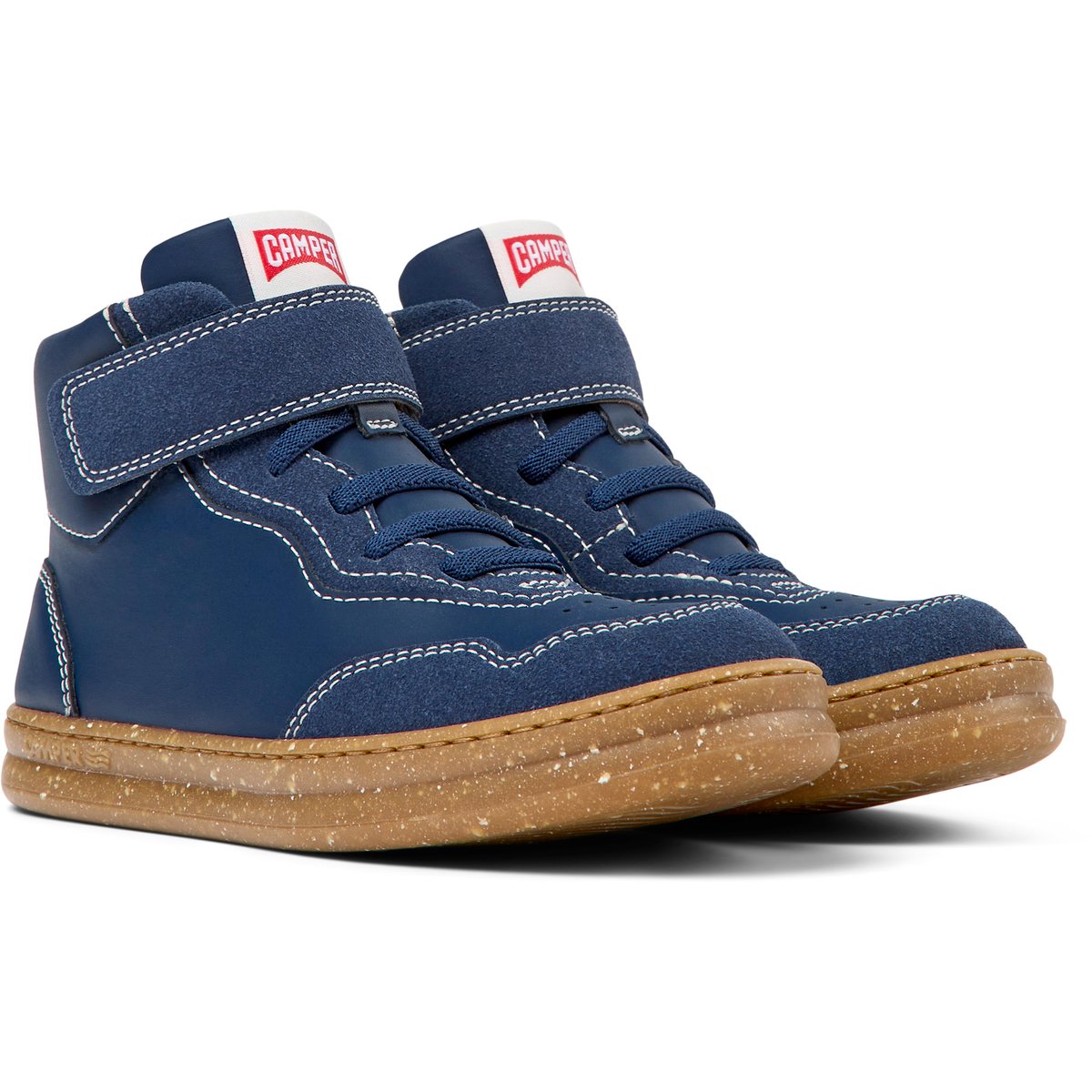 Baskets Runner Four cuir bleu foncé, CAMPER