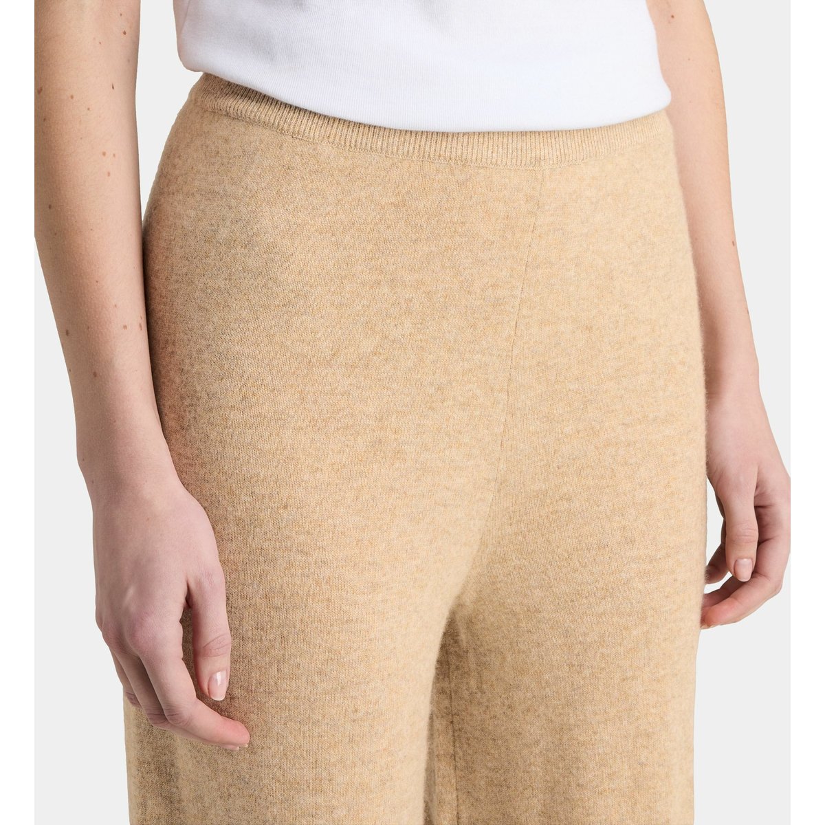 Pantalon large zalcov cachemire beige foncé, GALERIES LAFAYETTE