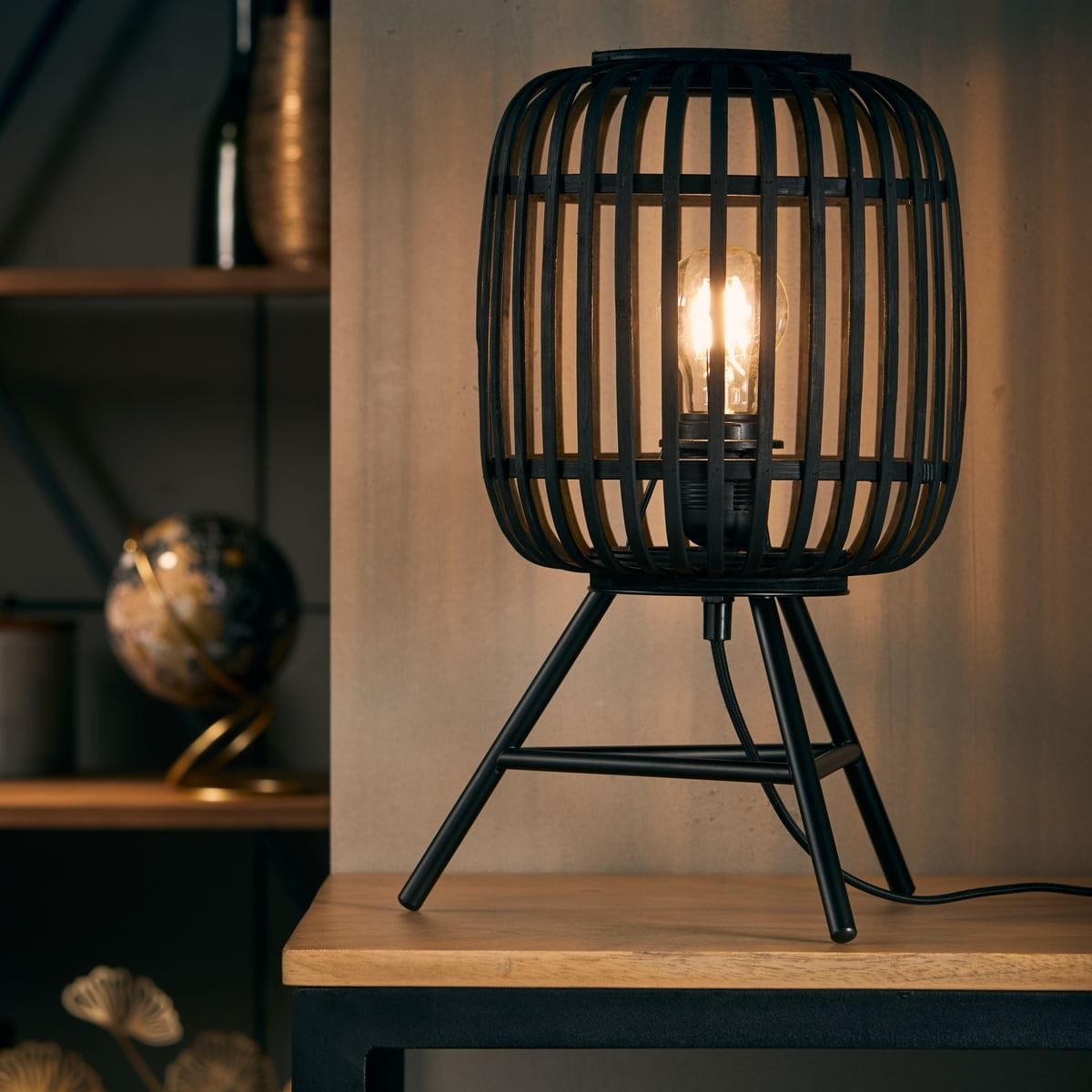 Lampe WOODROW noir, BRILLIANT